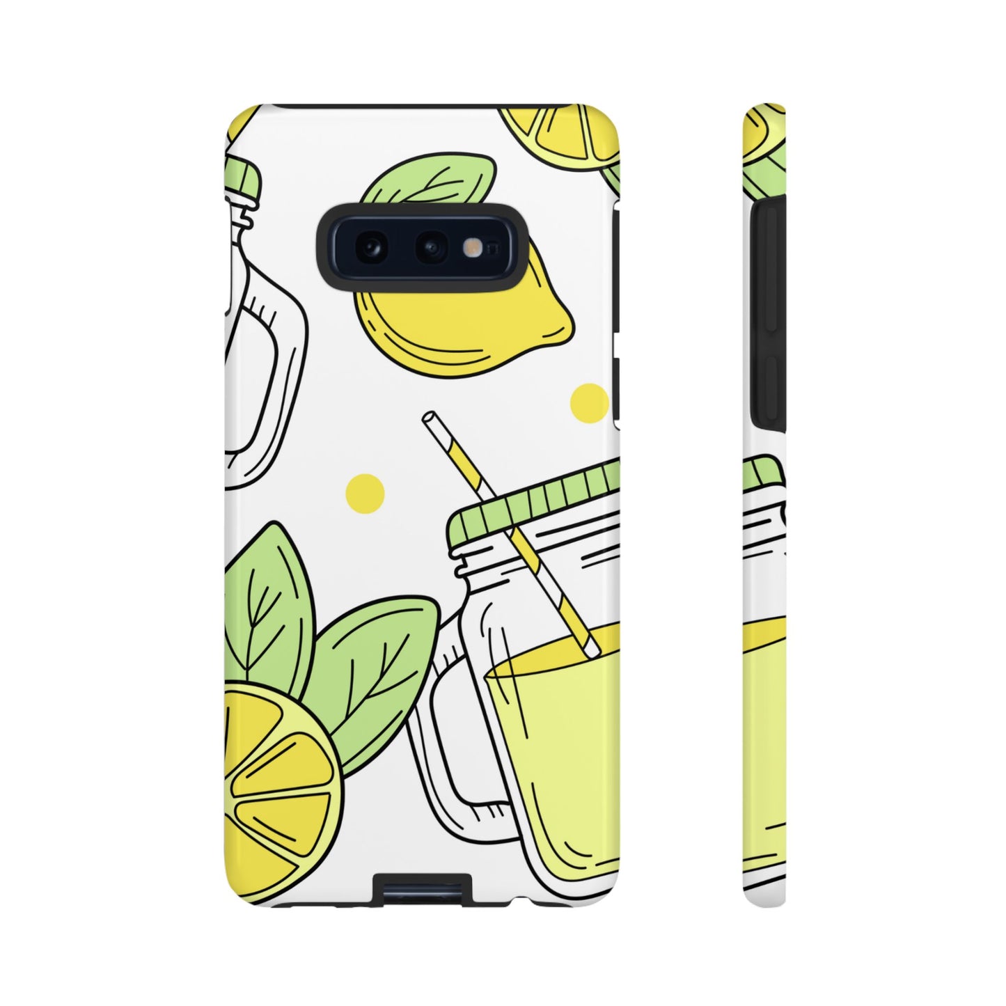 Lemonade Love Tough Samsung Galaxy Case – Fun Lemon Mason Jar Design, Dual-Layer Protection