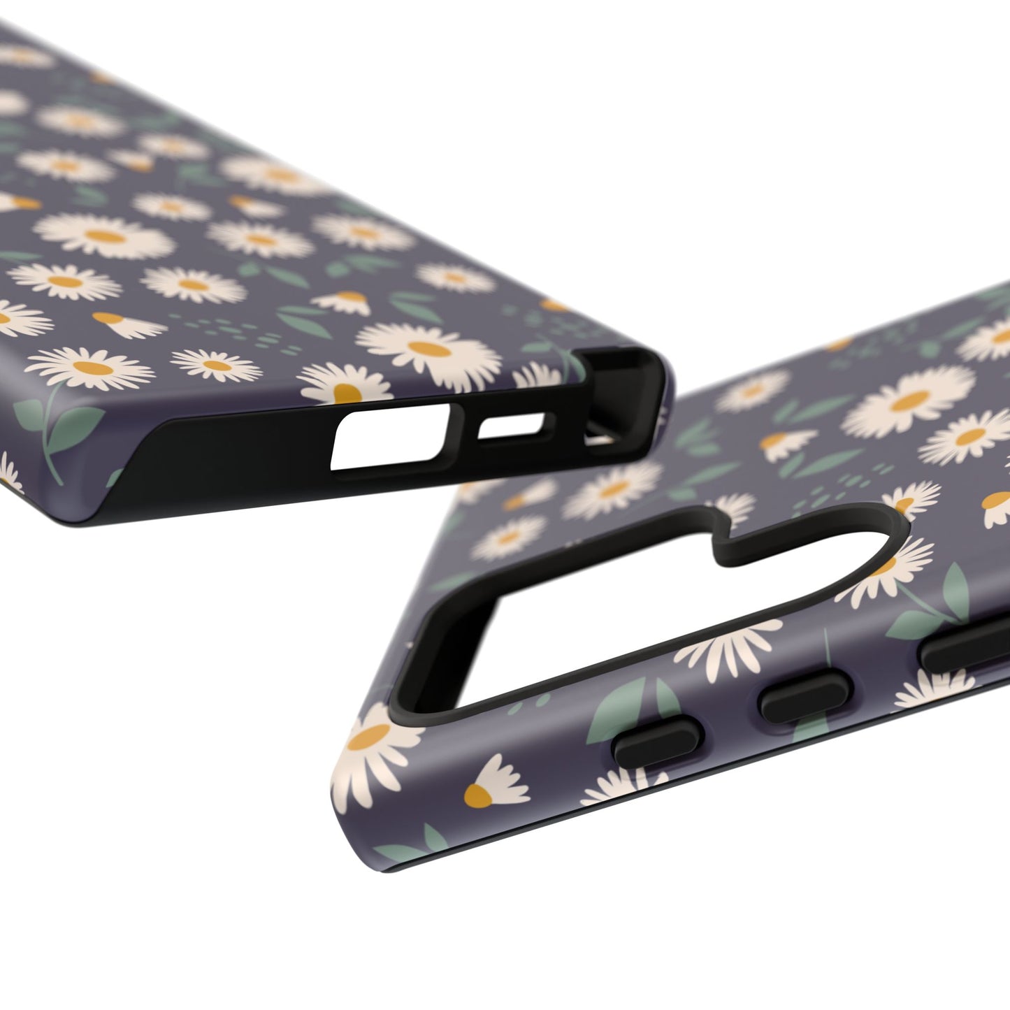 Midnight Daisy Samsung Galaxy Case – Dark Navy Floral Design, Slim and Protective