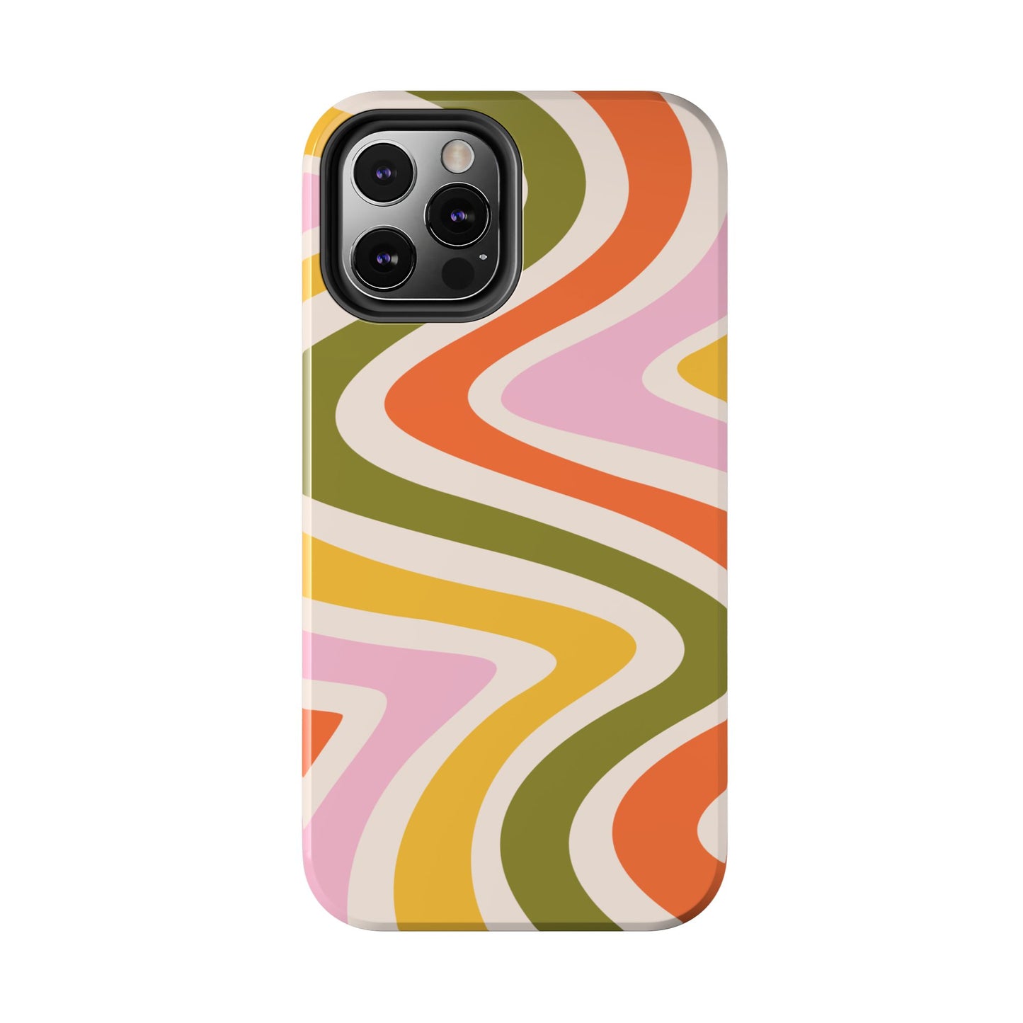 Retro Groove iPhone Case – 70s-Inspired Design with Dual-Layer Protection