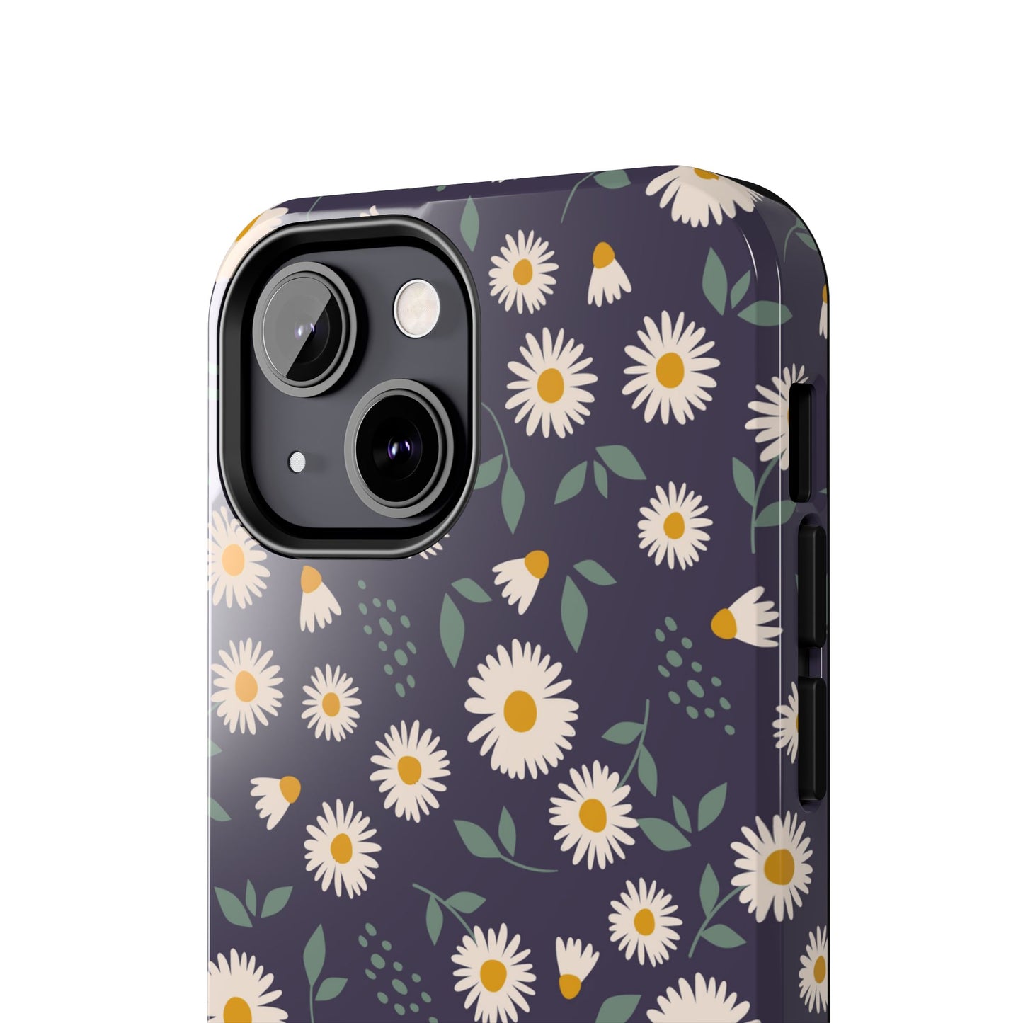 Midnight Daisy iPhone Case – Dark Navy Floral Design, Slim and Protective - BOGO Cases