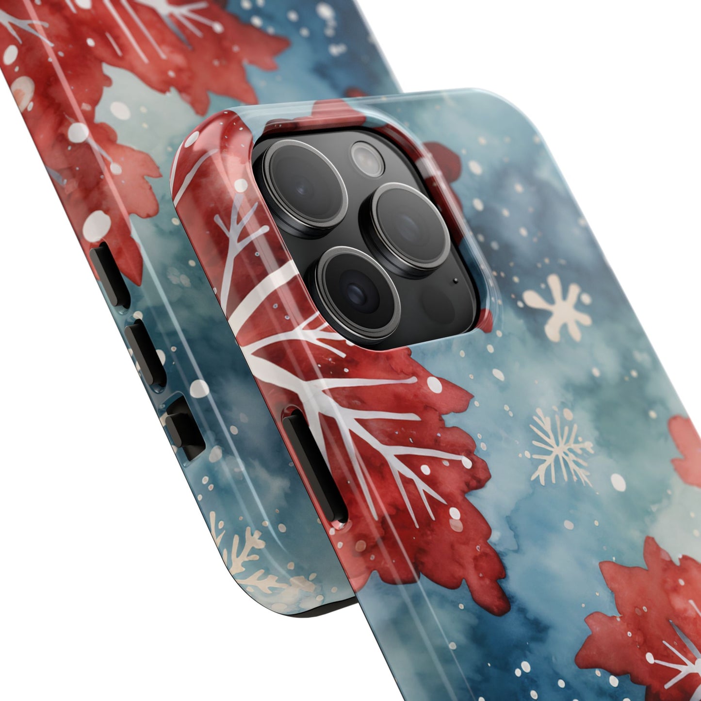 Crimson Snowflake Charm – iPhone Case Details: