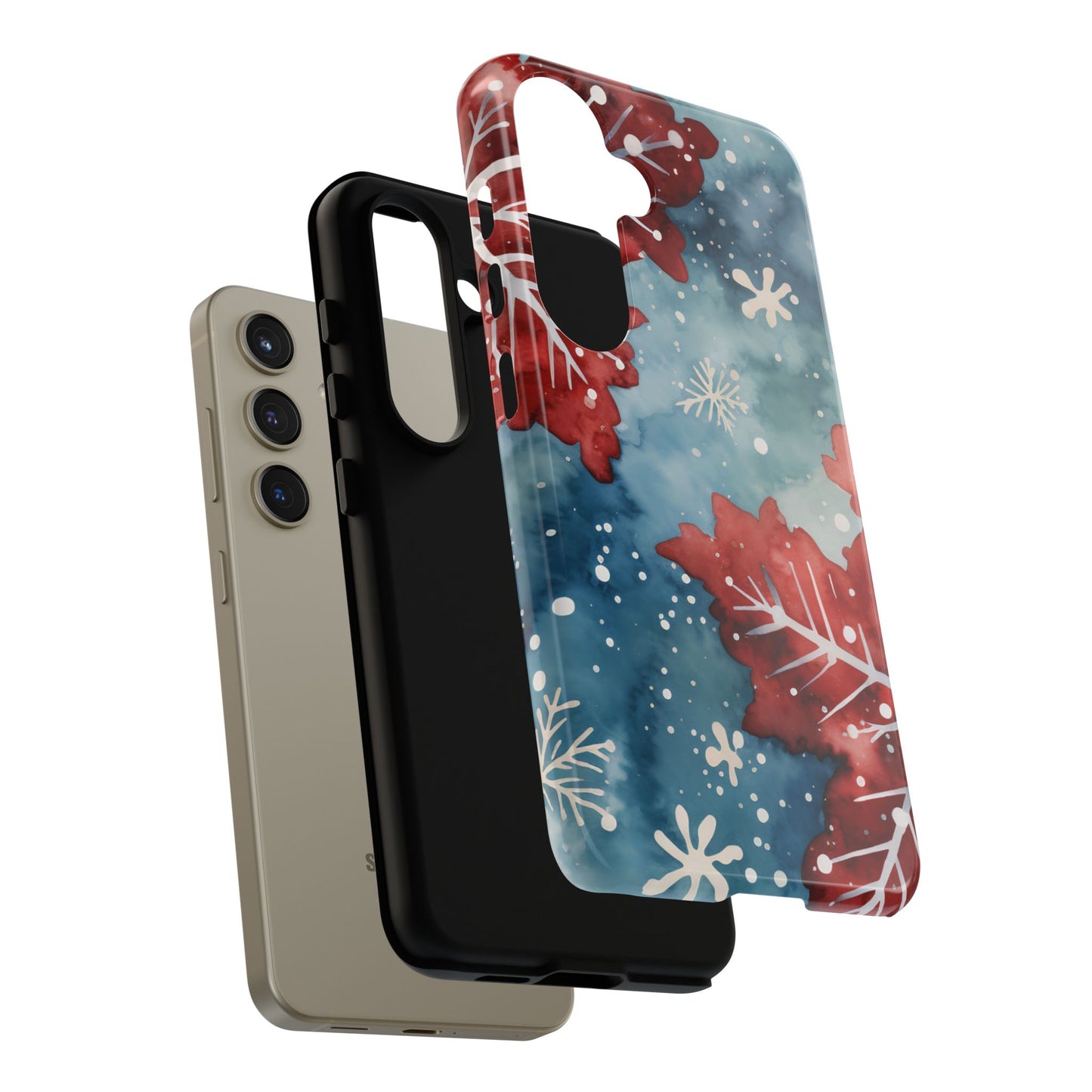 Crimson Snowflake Charm – Samsung Galaxy Case