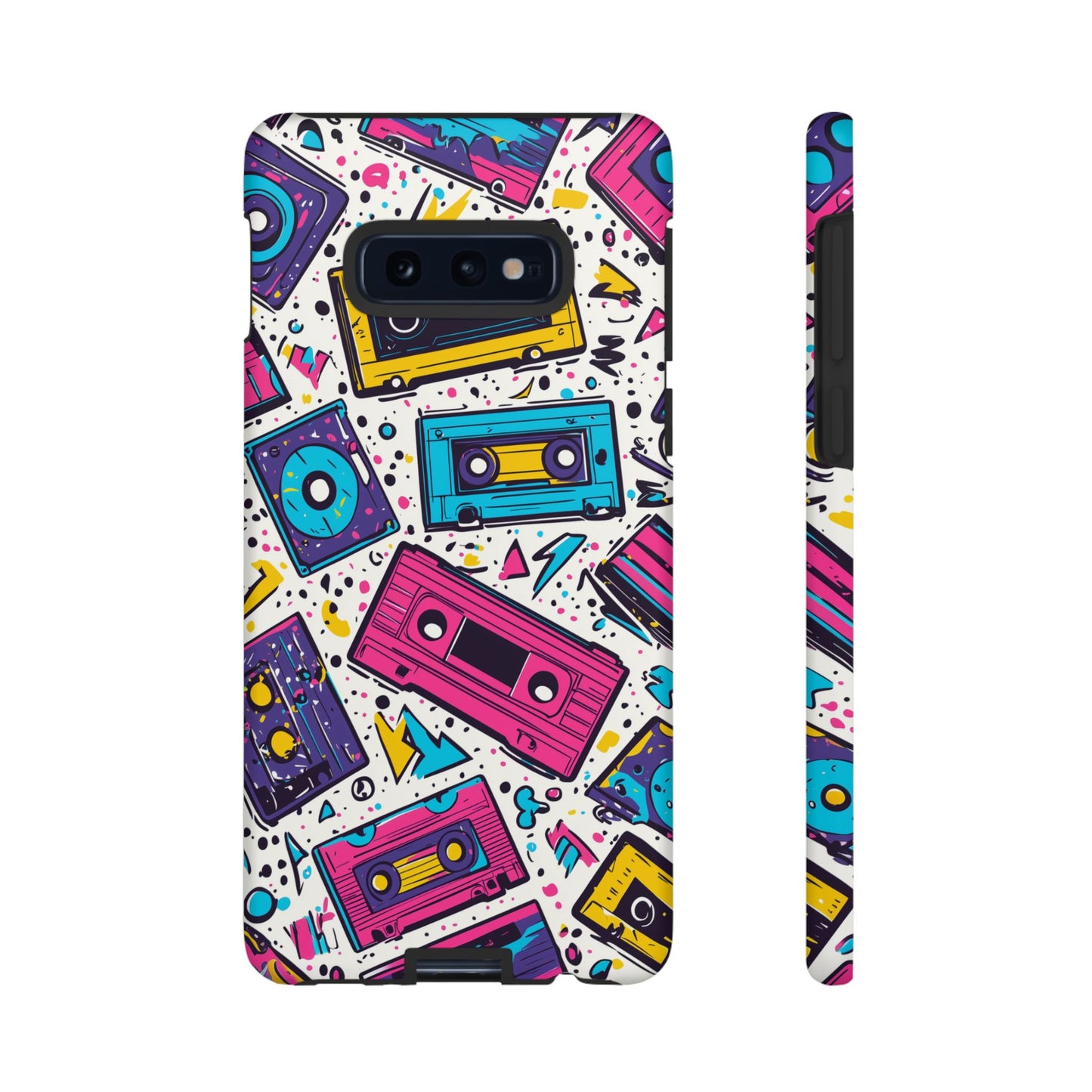Retro Cassette Vibes Tough Samsung Galaxy  Case – Bold 80s Tape Design, Shockproof Protection