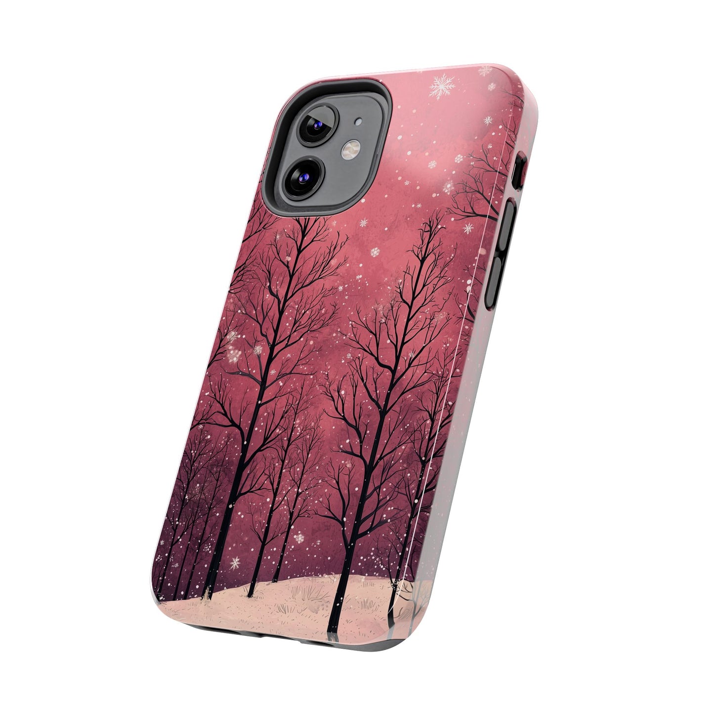 Pink Winter Twilight Forest - iPhone Series Case - BOGO Cases