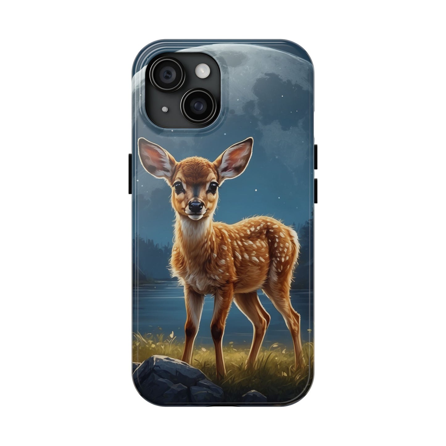 iPhone Case – Enchanted Fawn Under the Moonlit Sky