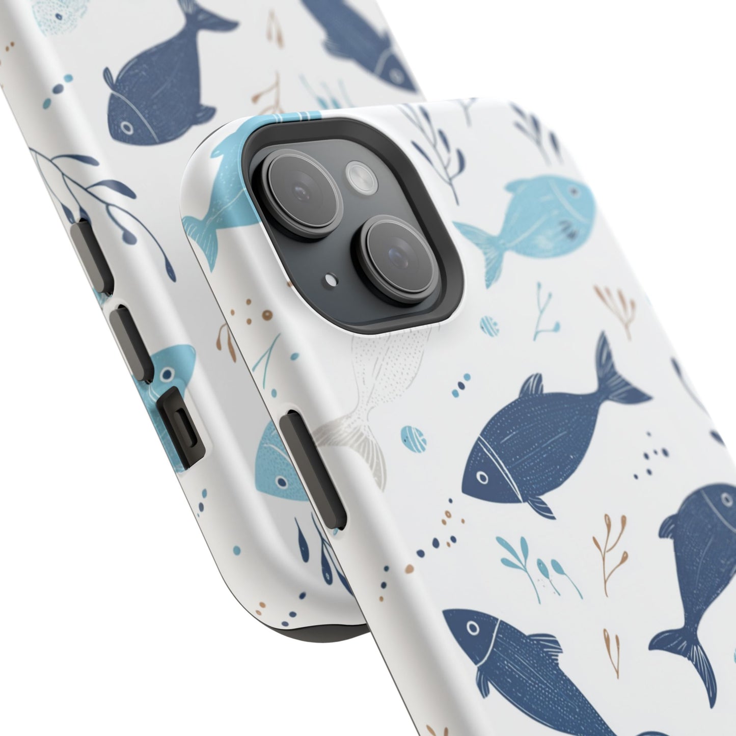 Oceanic Blue Fish Pattern - MagSafe iPhone Series Case