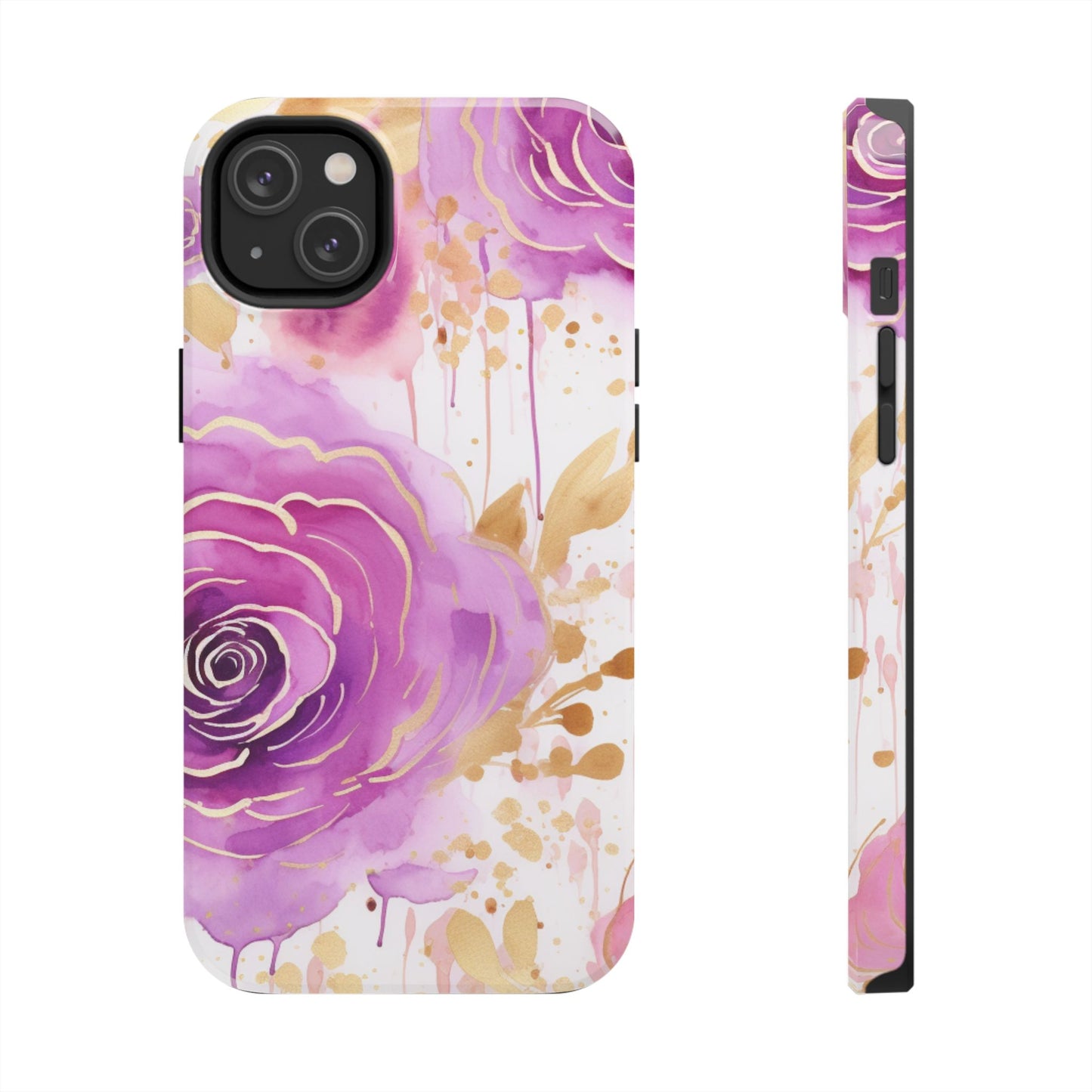 Radiant Purple & Gold Floral - iPhone Series Case