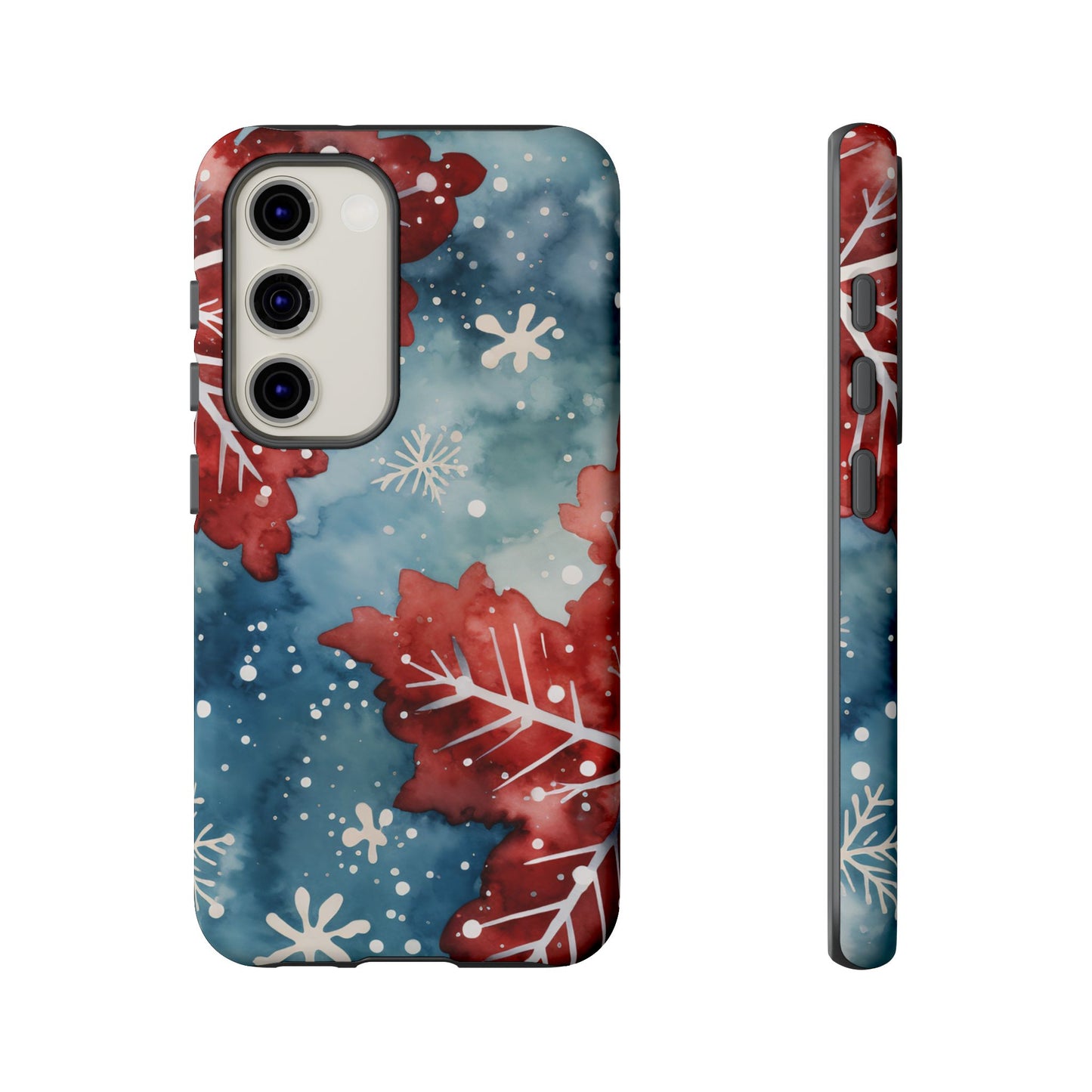 Crimson Snowflake Charm – Samsung Galaxy Case