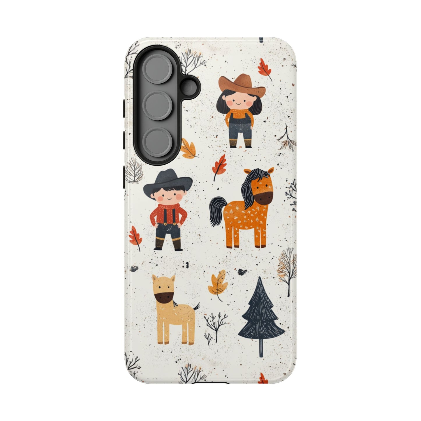 Cowboy Adventures Tough Samsung Galaxy Case – Cute Western Theme, Dual-Layer Protection