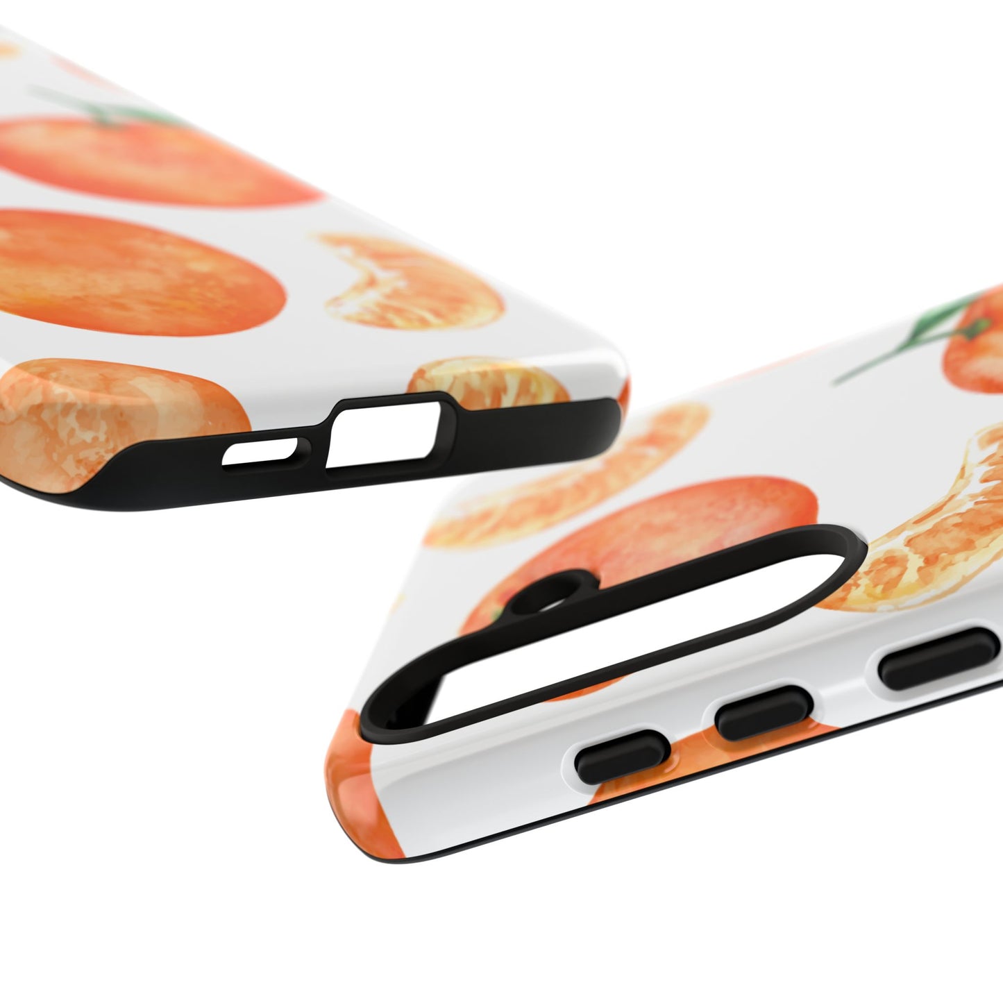 Tangerine Dreams Tough Samsung Galaxy Case – Watercolor Orange Design, Shockproof Dual Protection