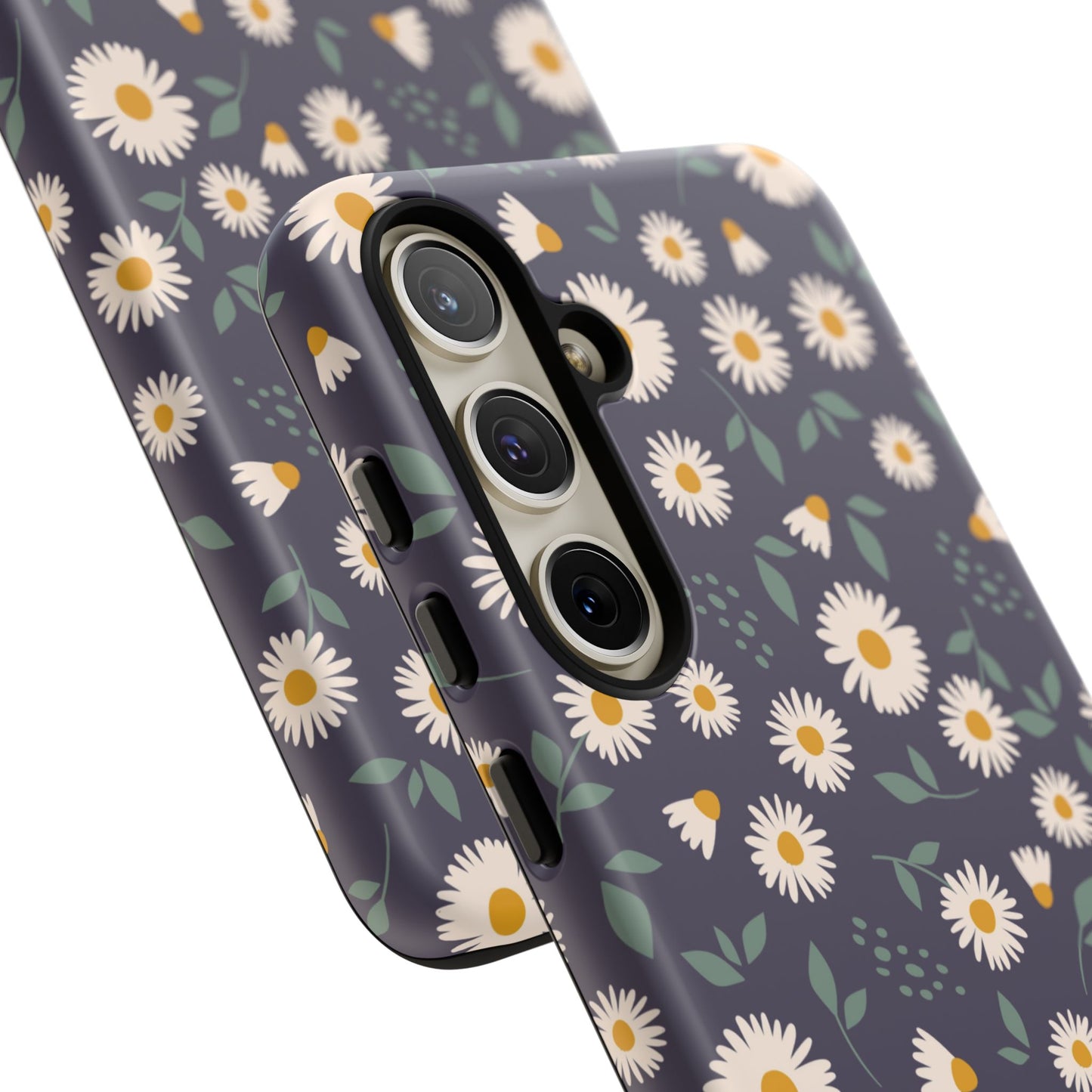 Midnight Daisy Samsung Galaxy Case – Dark Navy Floral Design, Slim and Protective