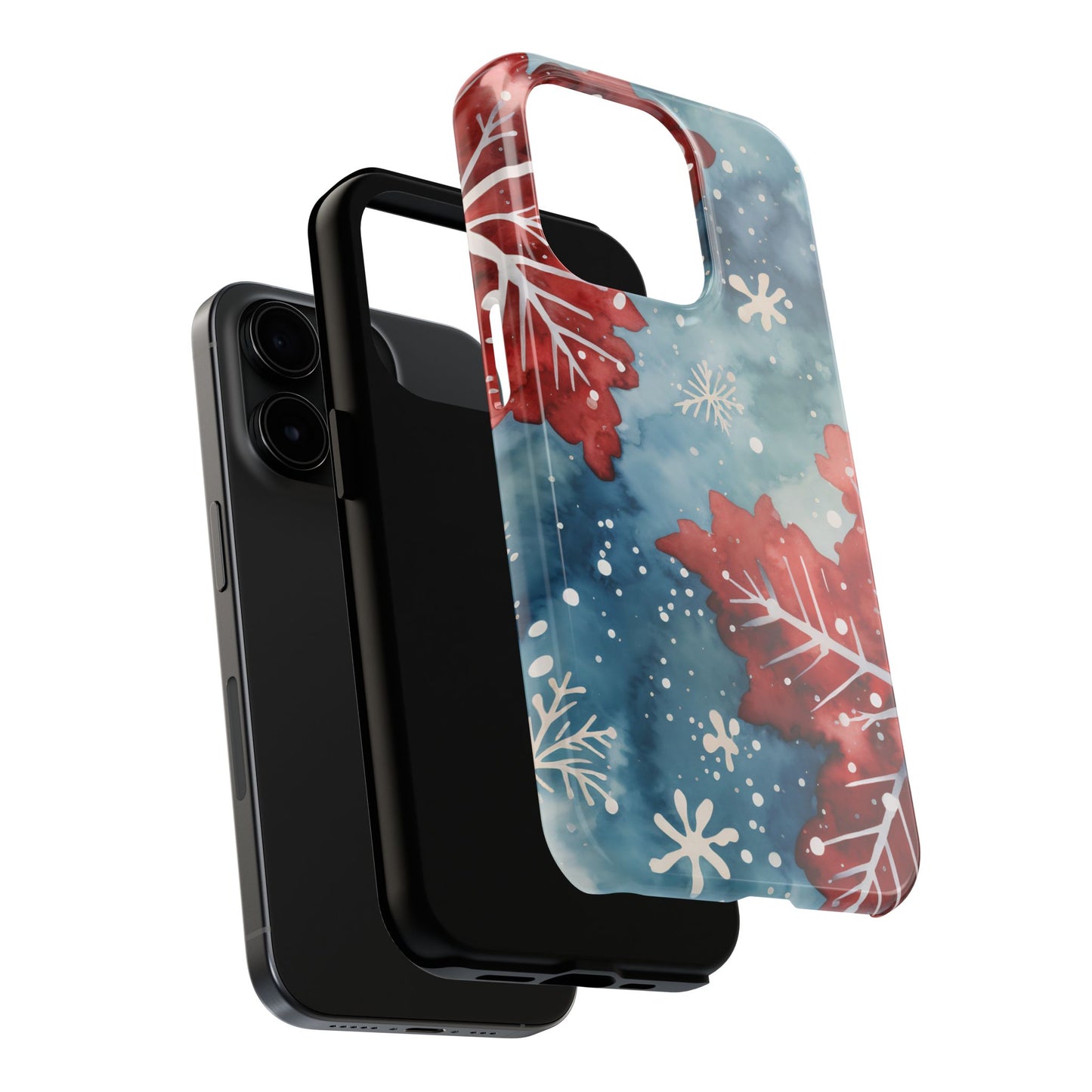 Crimson Snowflake Charm – iPhone Case Details: