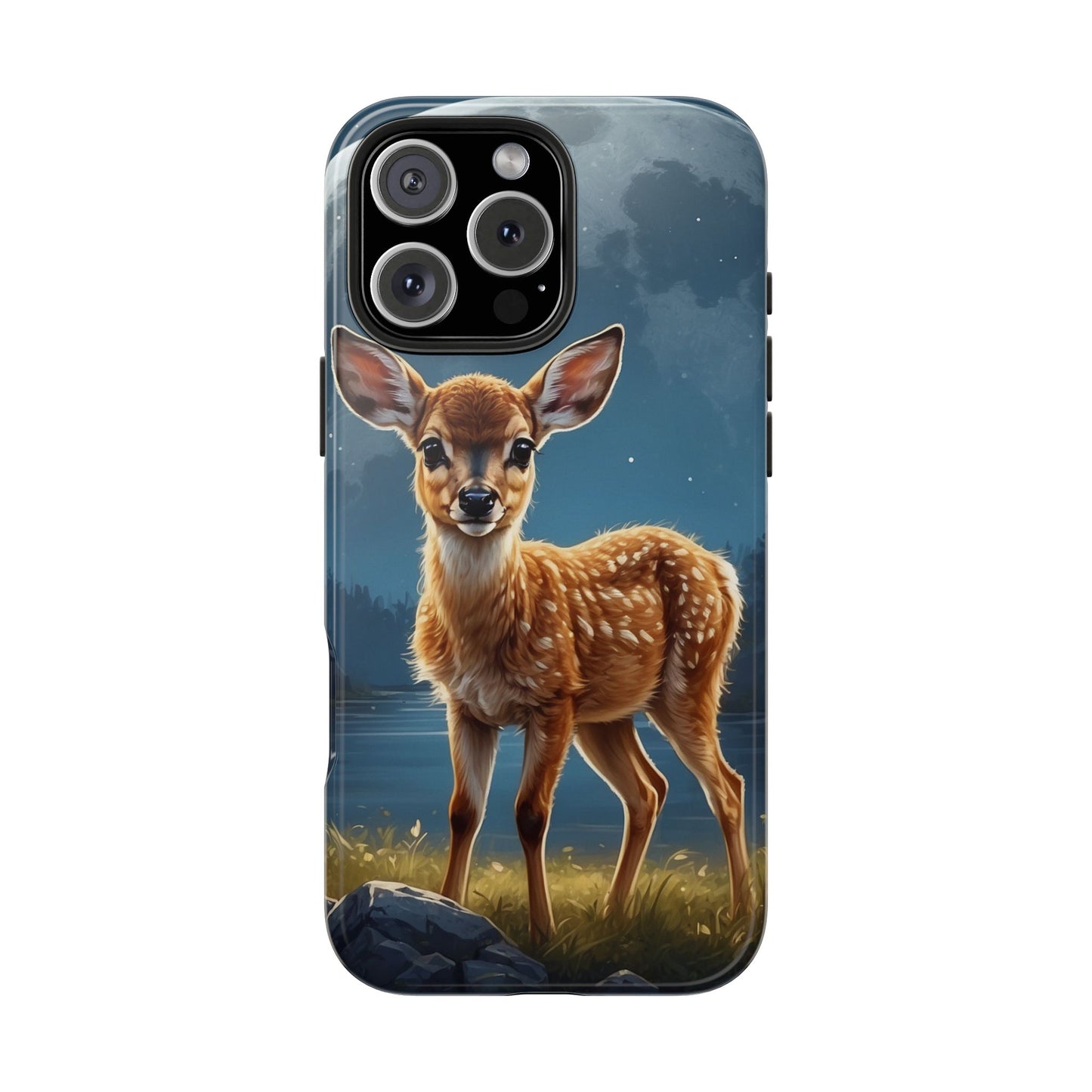 iPhone Case – Enchanted Fawn Under the Moonlit Sky