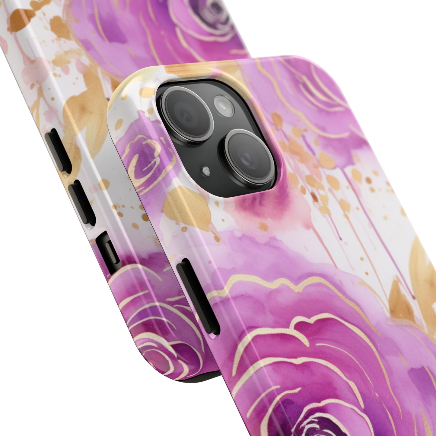 Radiant Purple & Gold Floral - iPhone Series Case