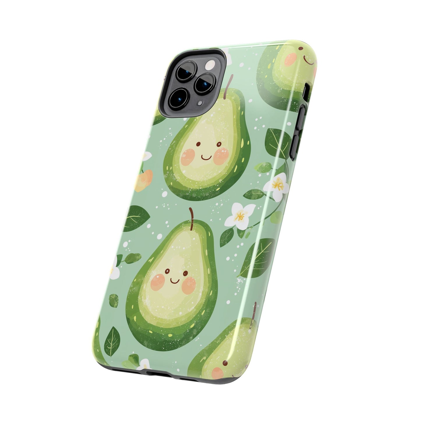 Smiling Avocados Tough iPhone Case – Cute Avocado Design, Dual - Layer Protection - BOGO Cases