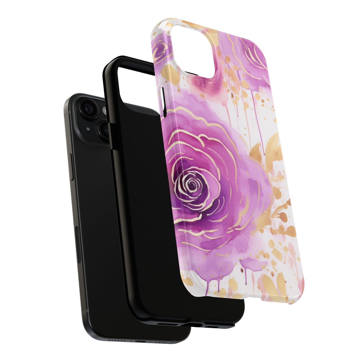 Radiant Purple & Gold Floral - iPhone Series Case