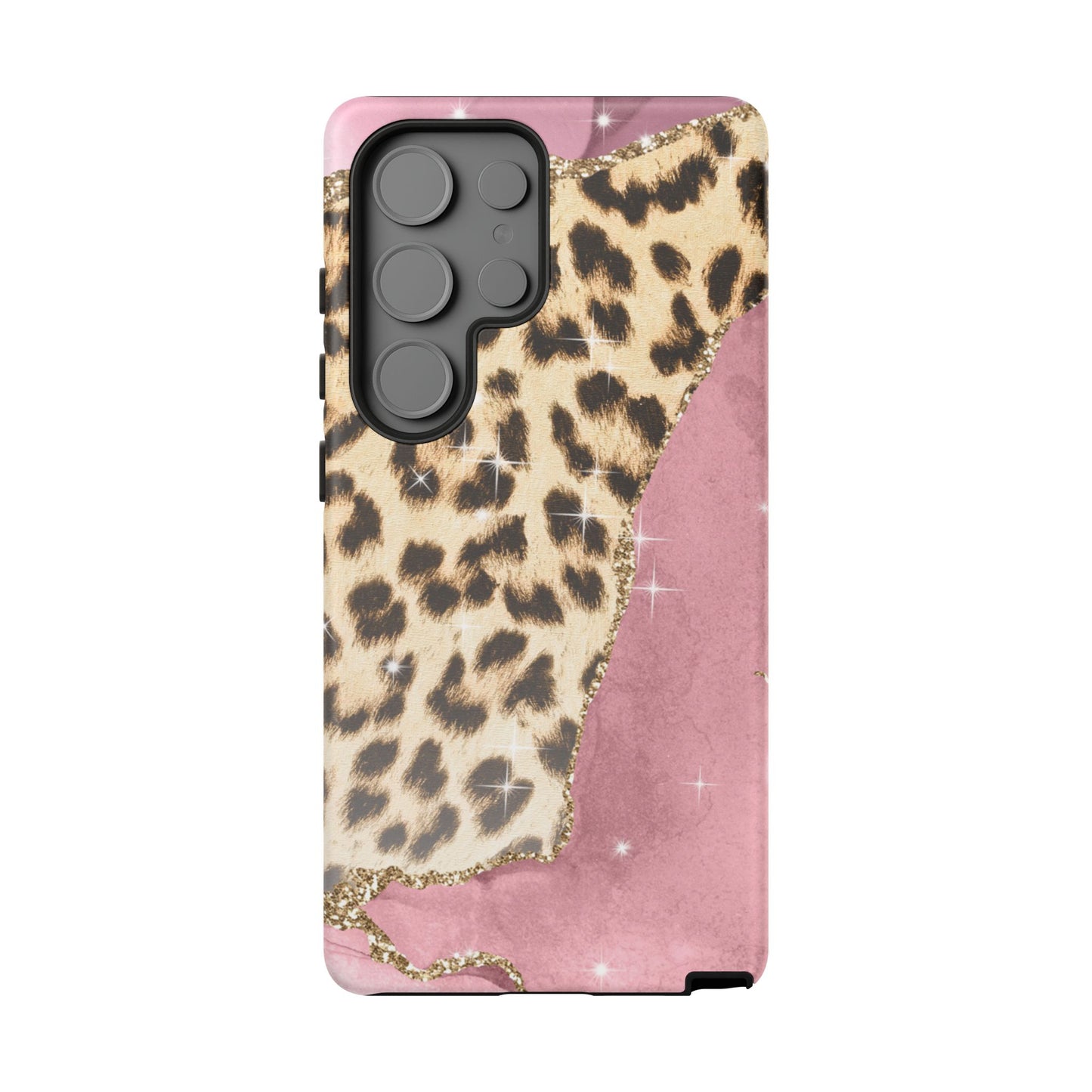 Pink Glam Leopard - Samsung Galaxy Series Case with Glitter Accents