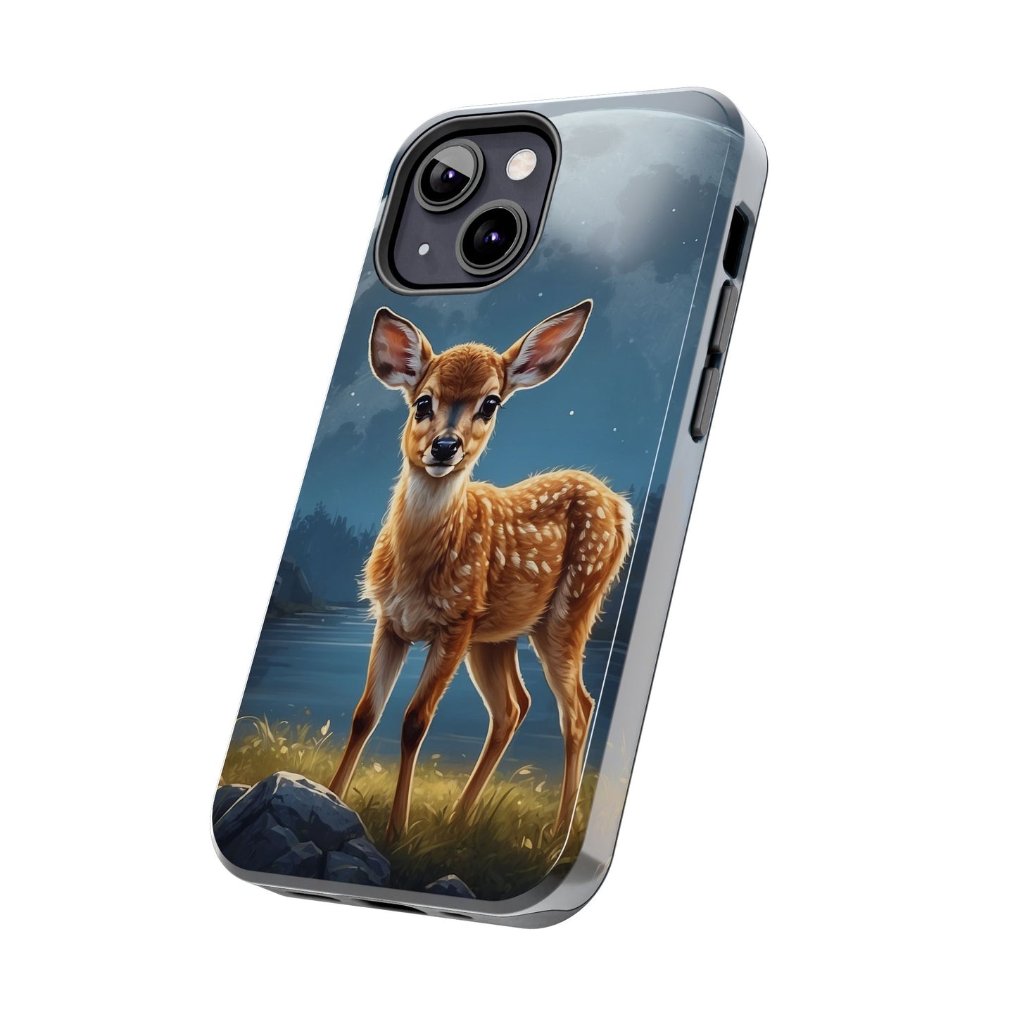 iPhone Case – Enchanted Fawn Under the Moonlit Sky