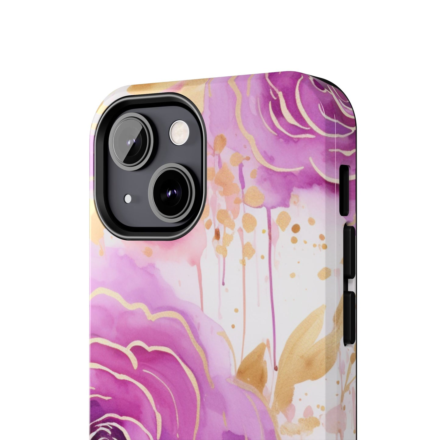 Radiant Purple & Gold Floral - iPhone Series Case