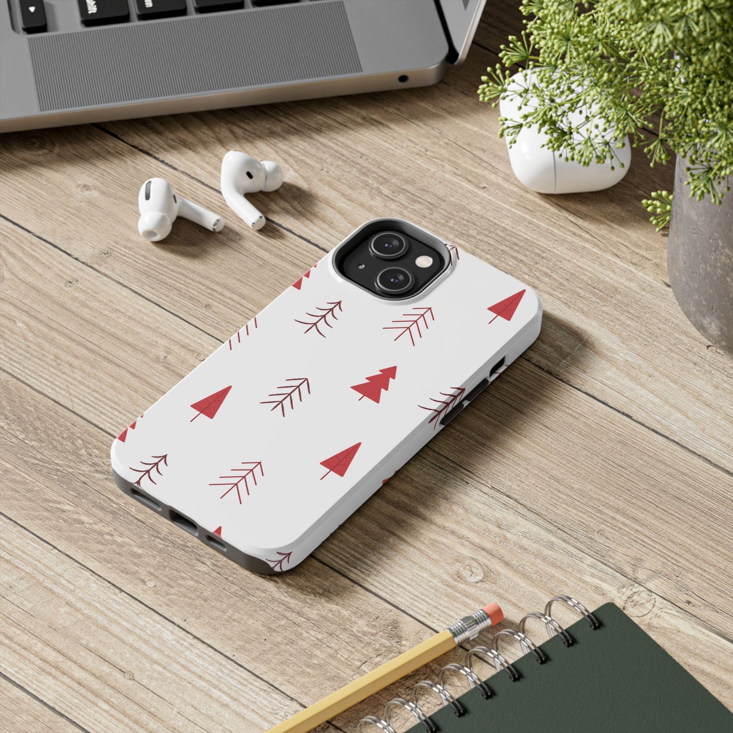 Scandi Red Pine Trees - iPhone Series Case