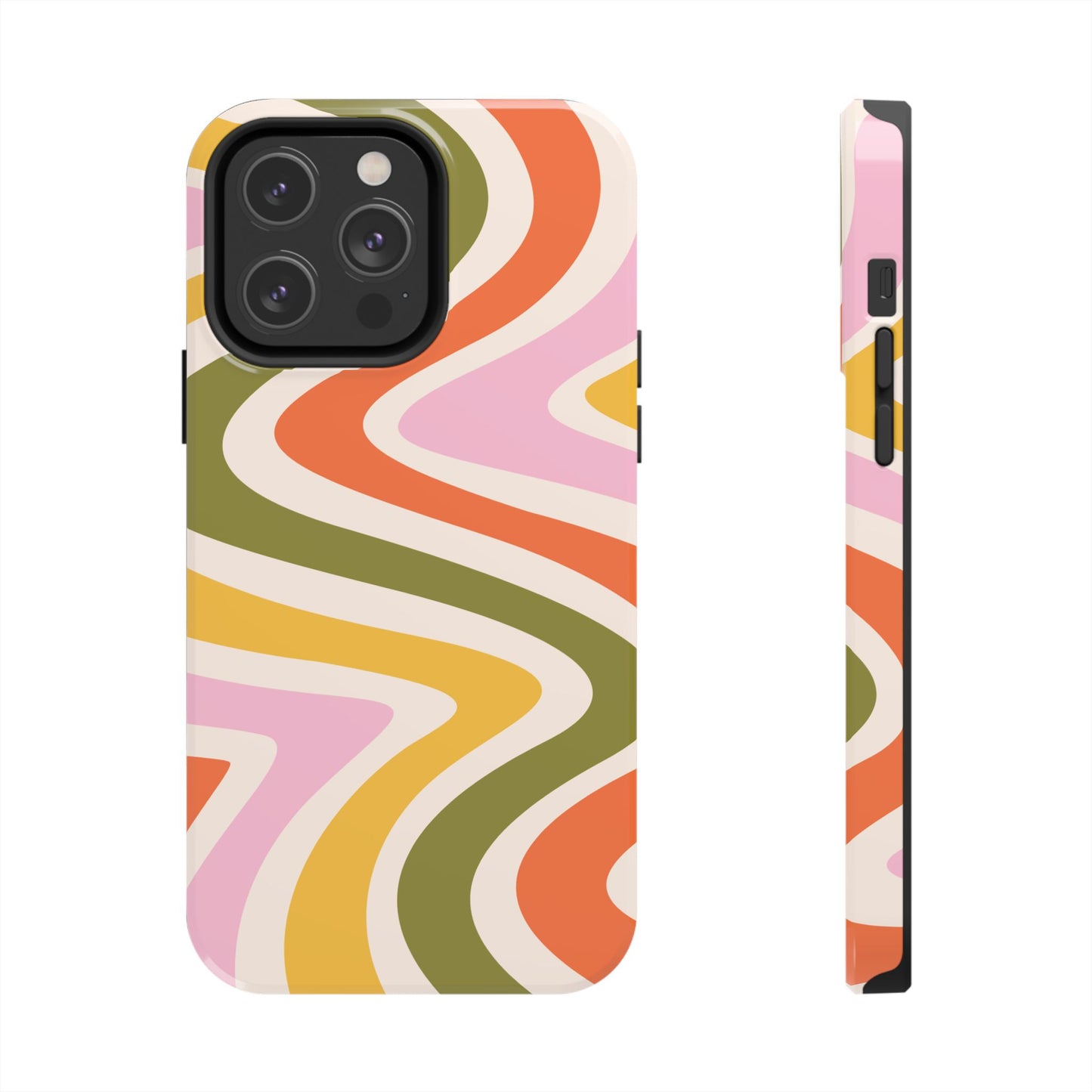 Retro Groove iPhone Case – 70s-Inspired Design with Dual-Layer Protection