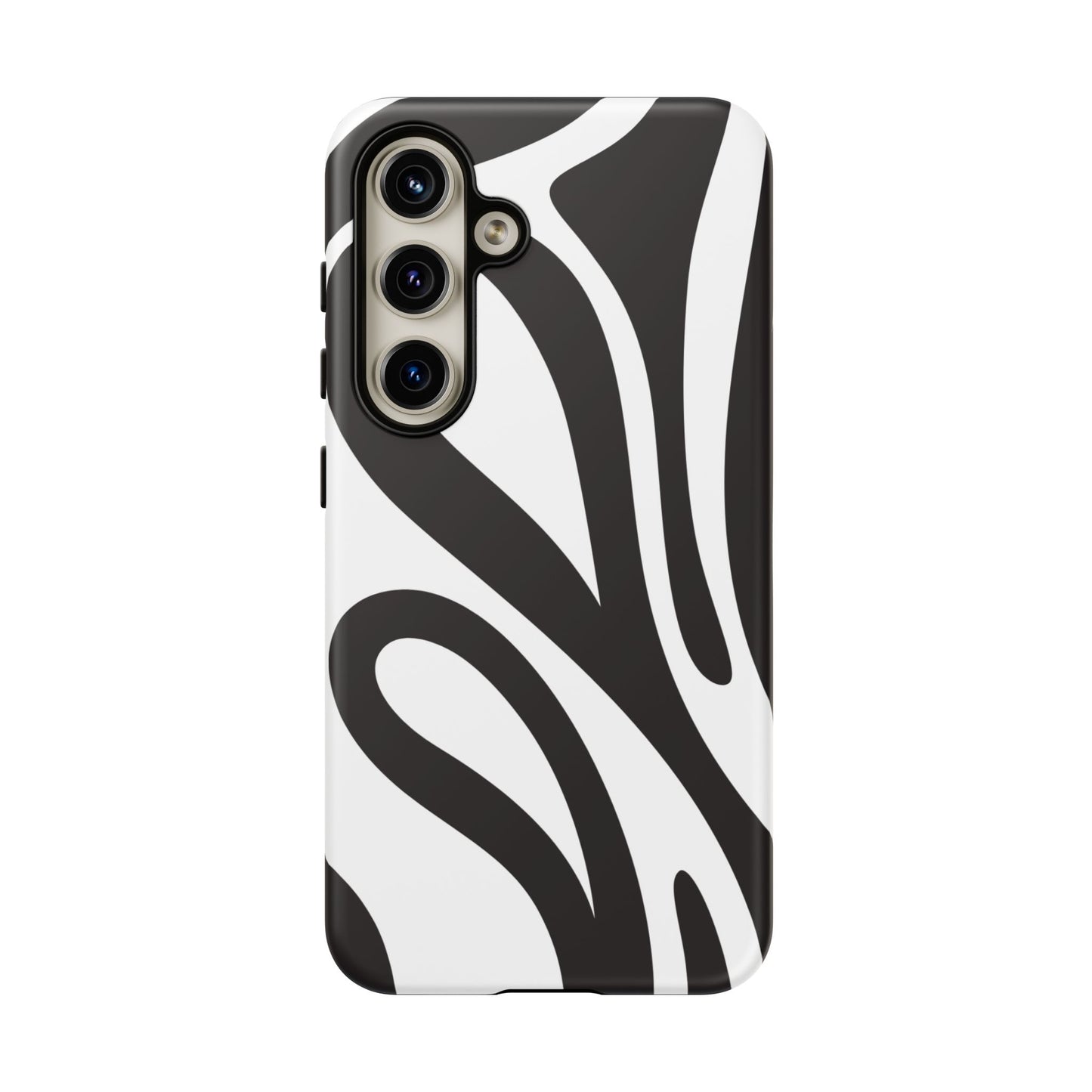 Modern Black and White Abstract Tough Samsung Galaxy Case – Bold Graphic Pattern with Dual-Layer Protection