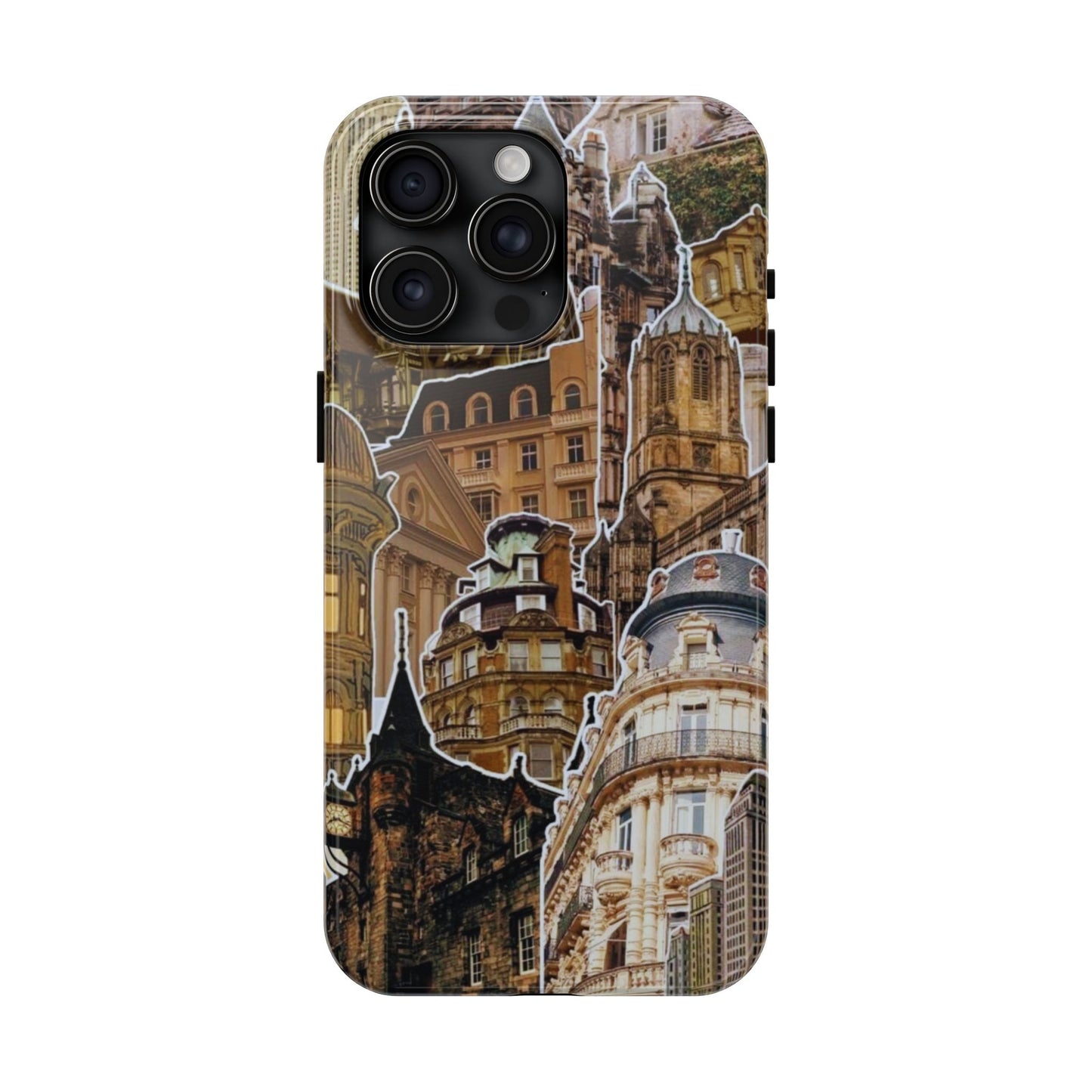Vintage Architectural Collage iPhone Case – Tough Dual - Layer Protection with Matte Finish - BOGO Cases