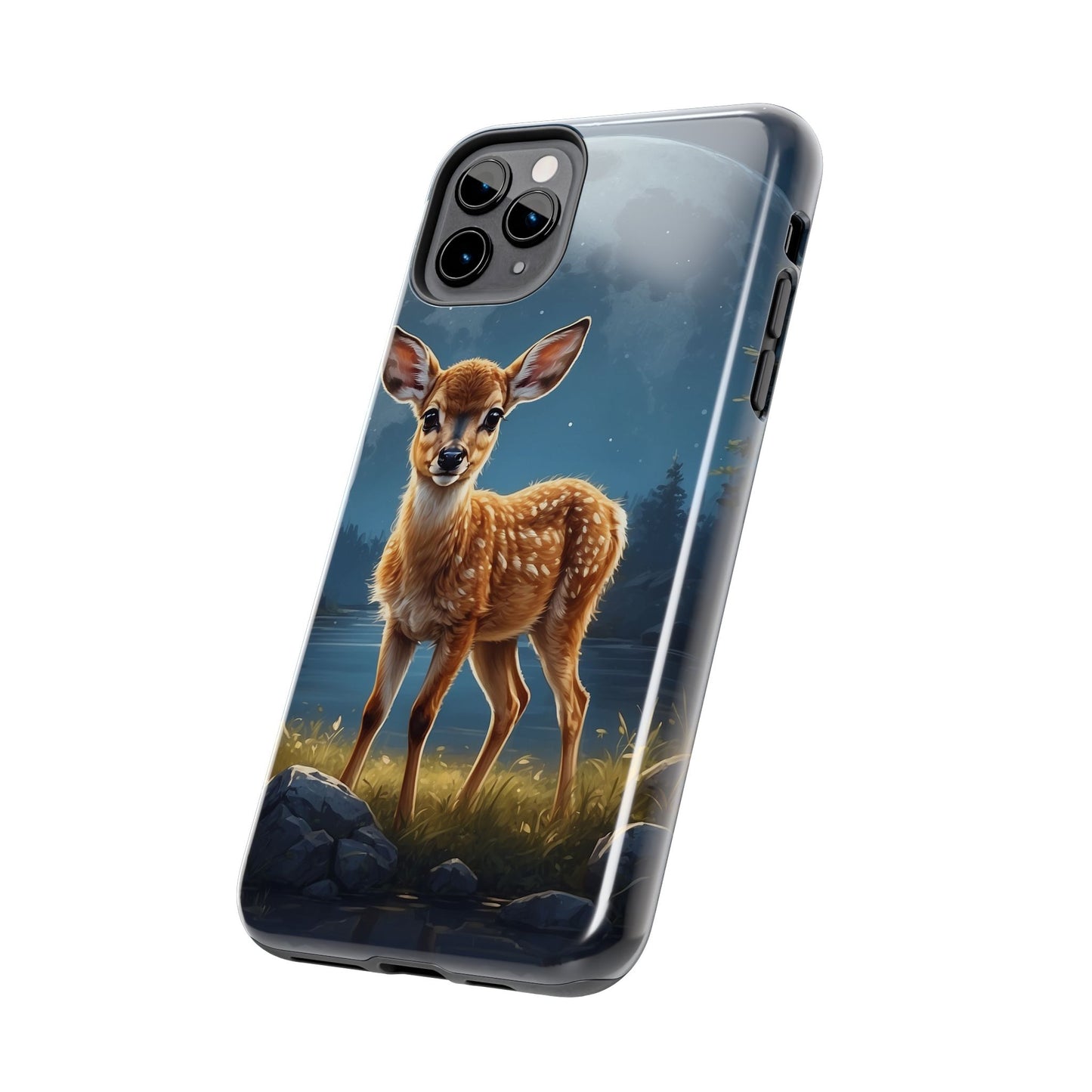 iPhone Case – Enchanted Fawn Under the Moonlit Sky