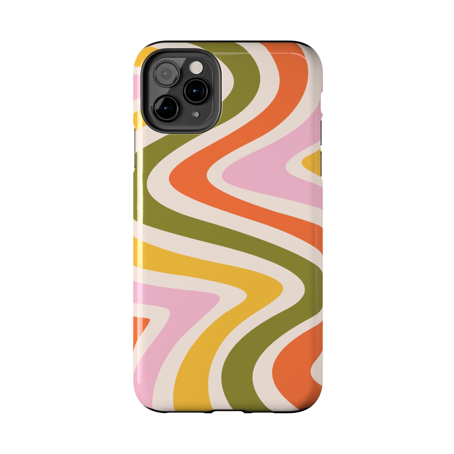 Retro Groove iPhone Case – 70s-Inspired Design with Dual-Layer Protection