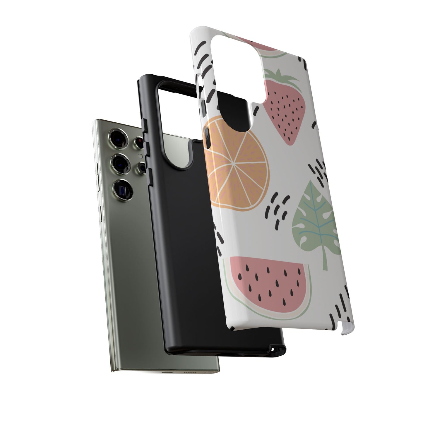 Tropical Fruit Fiesta Tough Samsung Galaxy  Case – Fun Watermelon, Pineapple, and Citrus Design