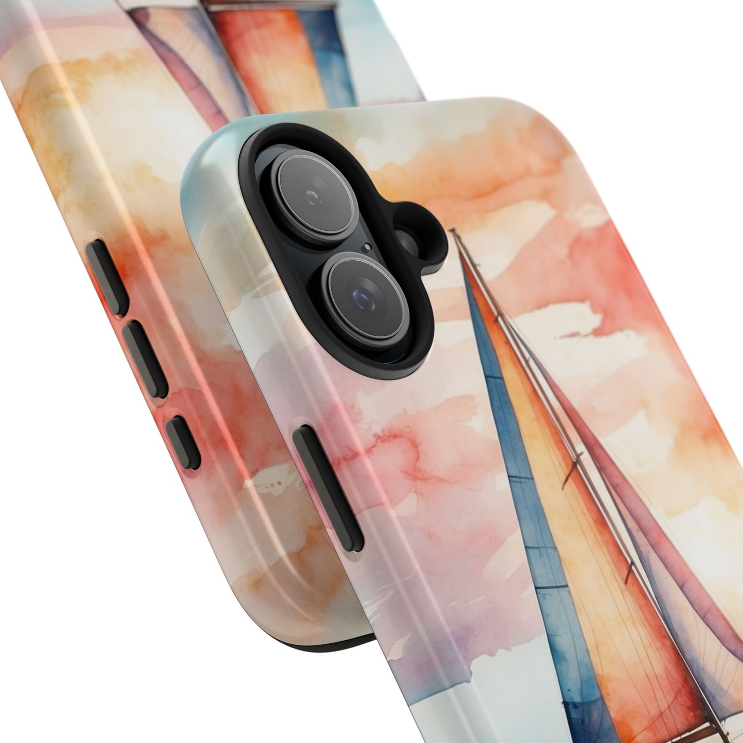 Sailboat Sunset iPhone Case – Vibrant Watercolor Design