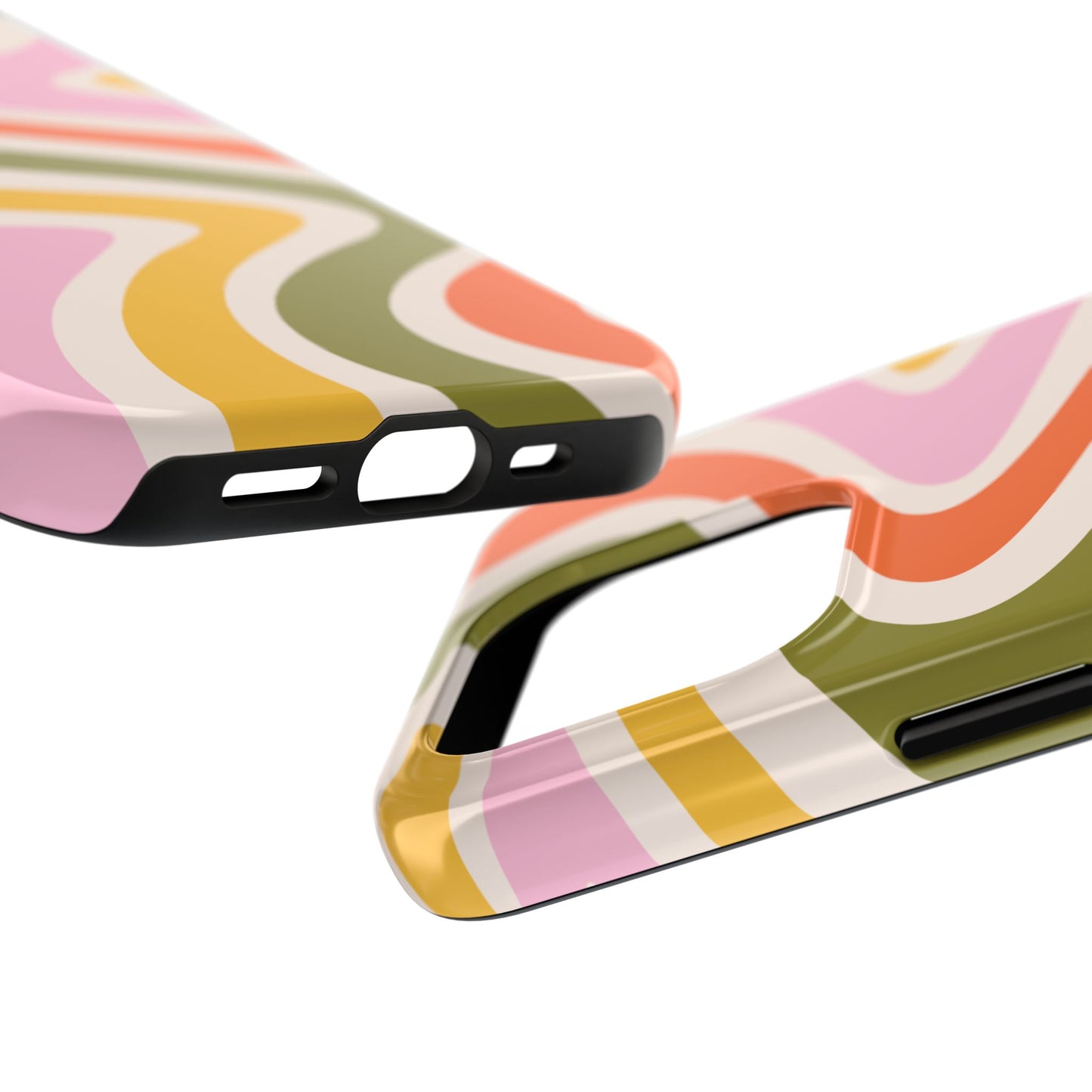 Retro Groove iPhone Case – 70s-Inspired Design with Dual-Layer Protection