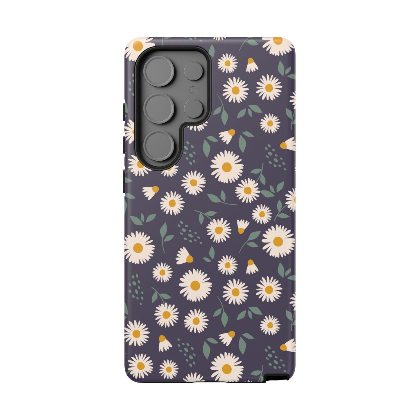 Midnight Daisy Samsung Galaxy Case – Dark Navy Floral Design, Slim and Protective