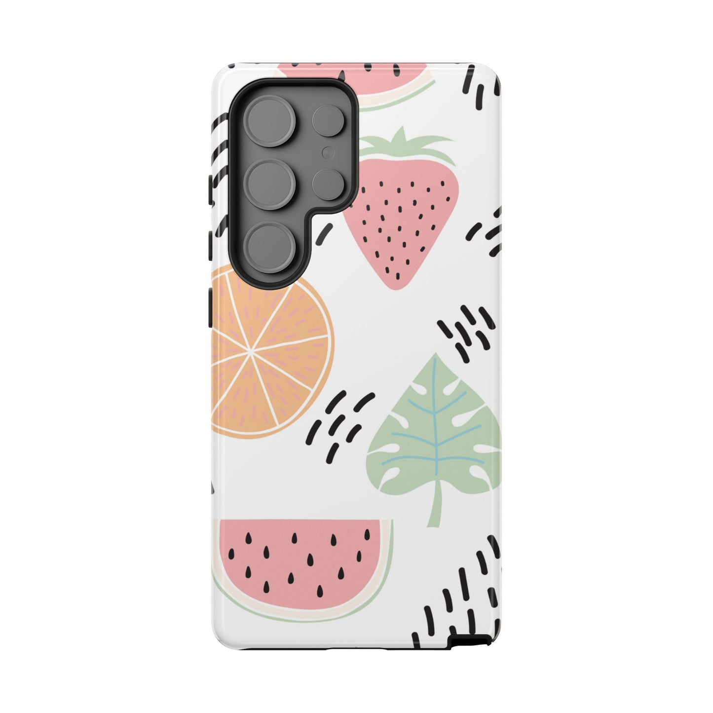 Tropical Fruit Fiesta Tough Samsung Galaxy  Case – Fun Watermelon, Pineapple, and Citrus Design