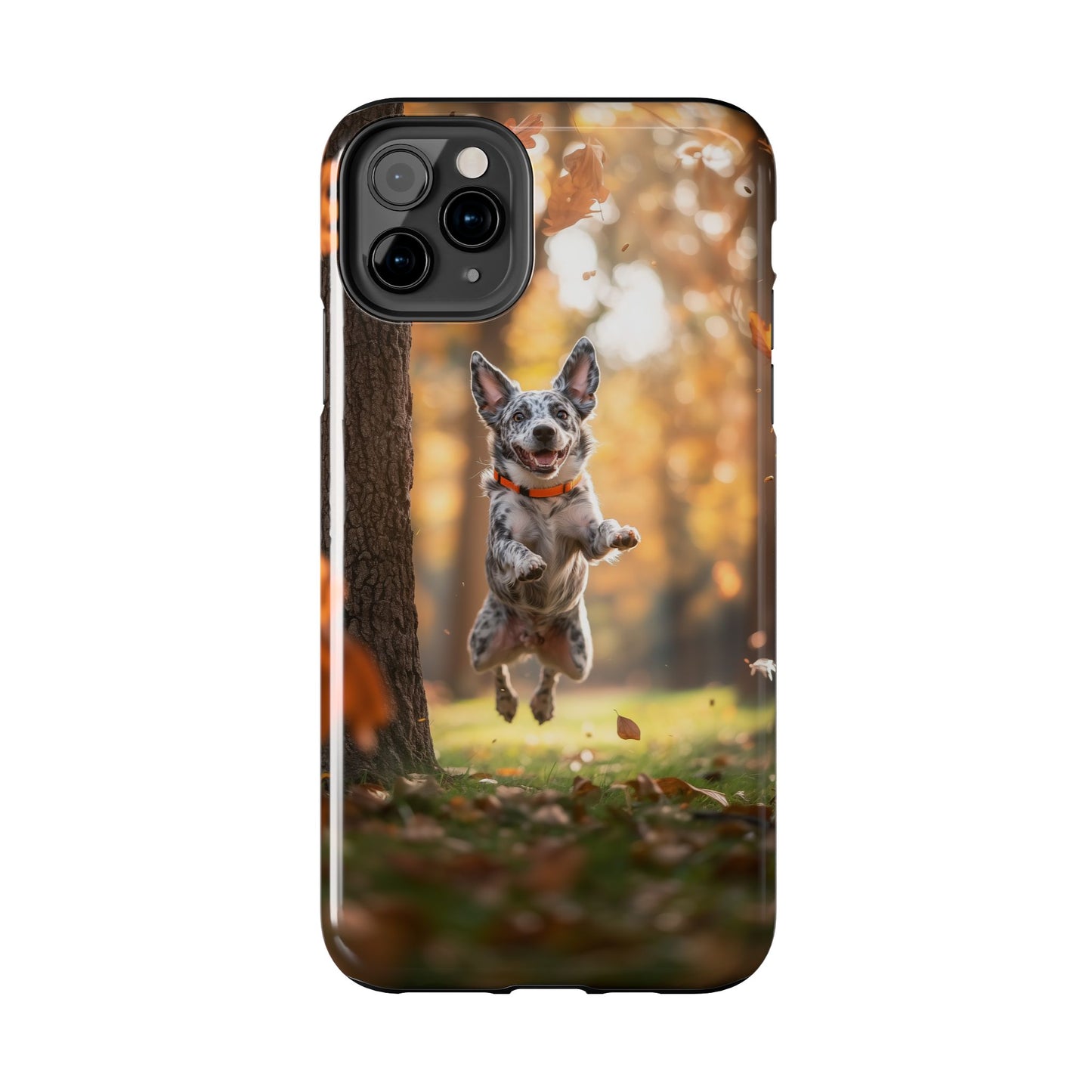 Energetic Blue Heeler Forest Pup Phone Case – Durable Outdoor-Inspired Design