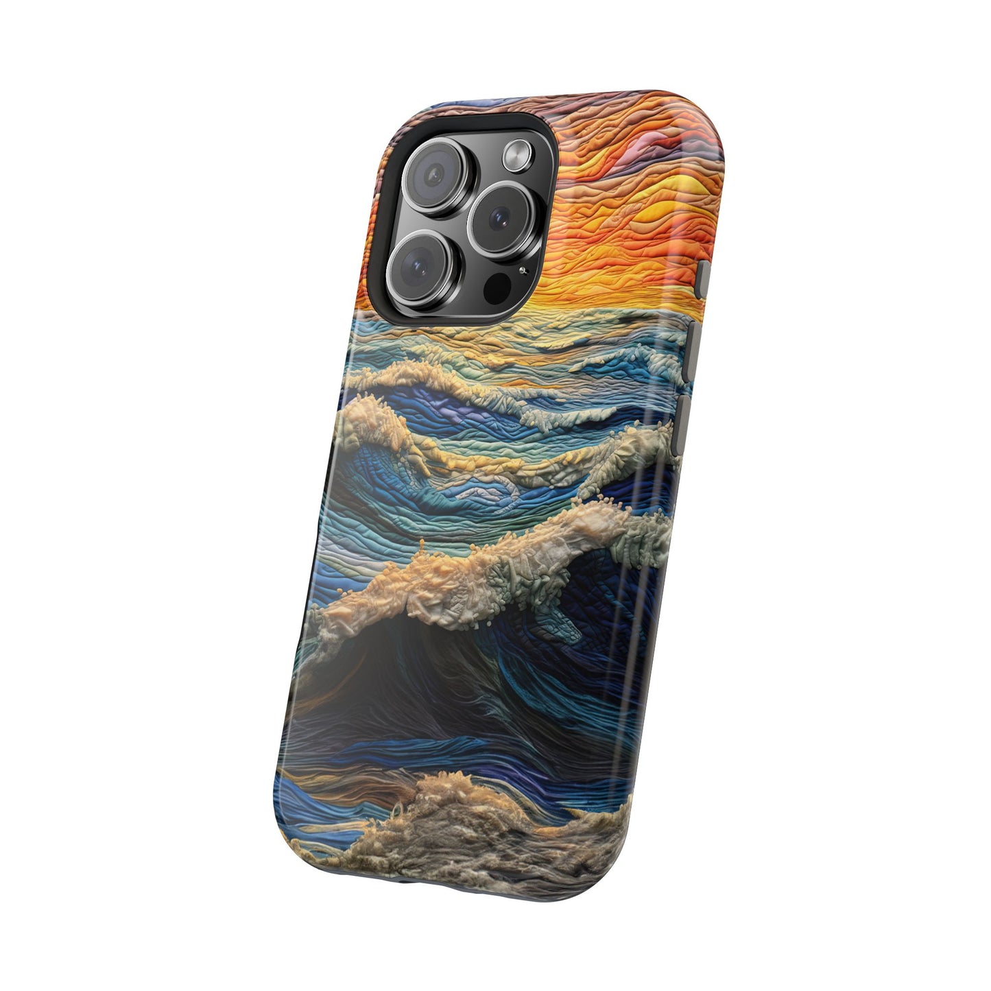 Ocean Sunset Tapestry Waves – MagSafe iPhone Series Case