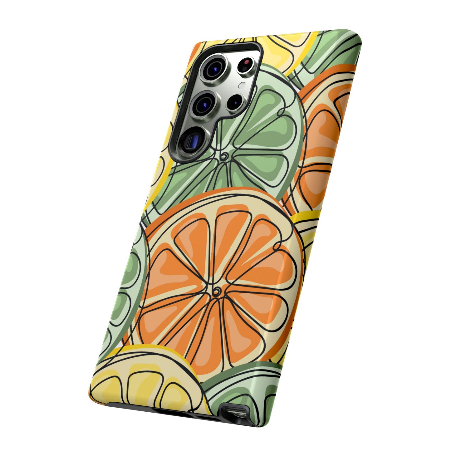 Citrus Zest Tough Samsung Galaxy Case – Bold Lime, Lemon, and Orange Design, Shockproof Protection