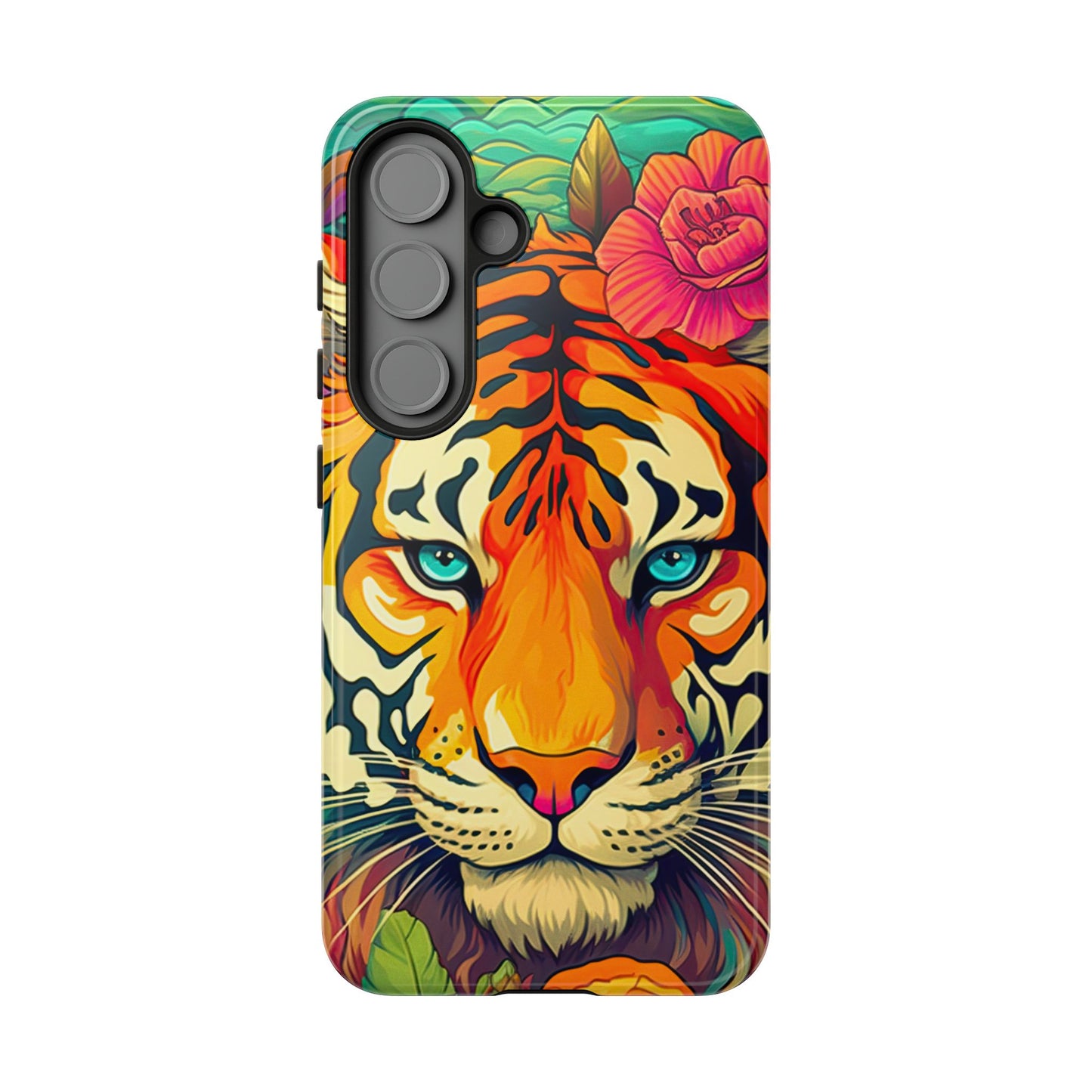 Fierce Rainbow Tiger Art - Samsung Galaxy Case