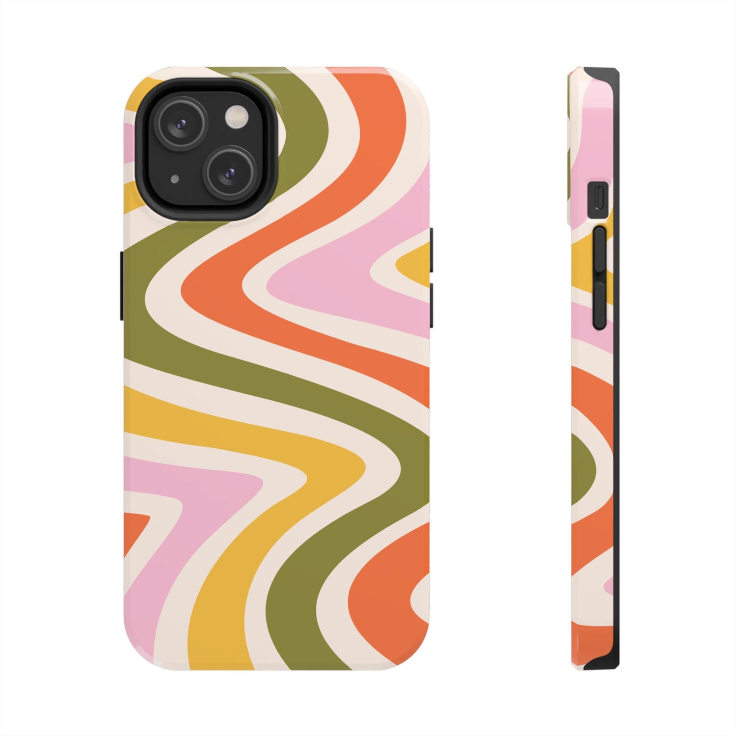 Retro Groove iPhone Case – 70s-Inspired Design with Dual-Layer Protection