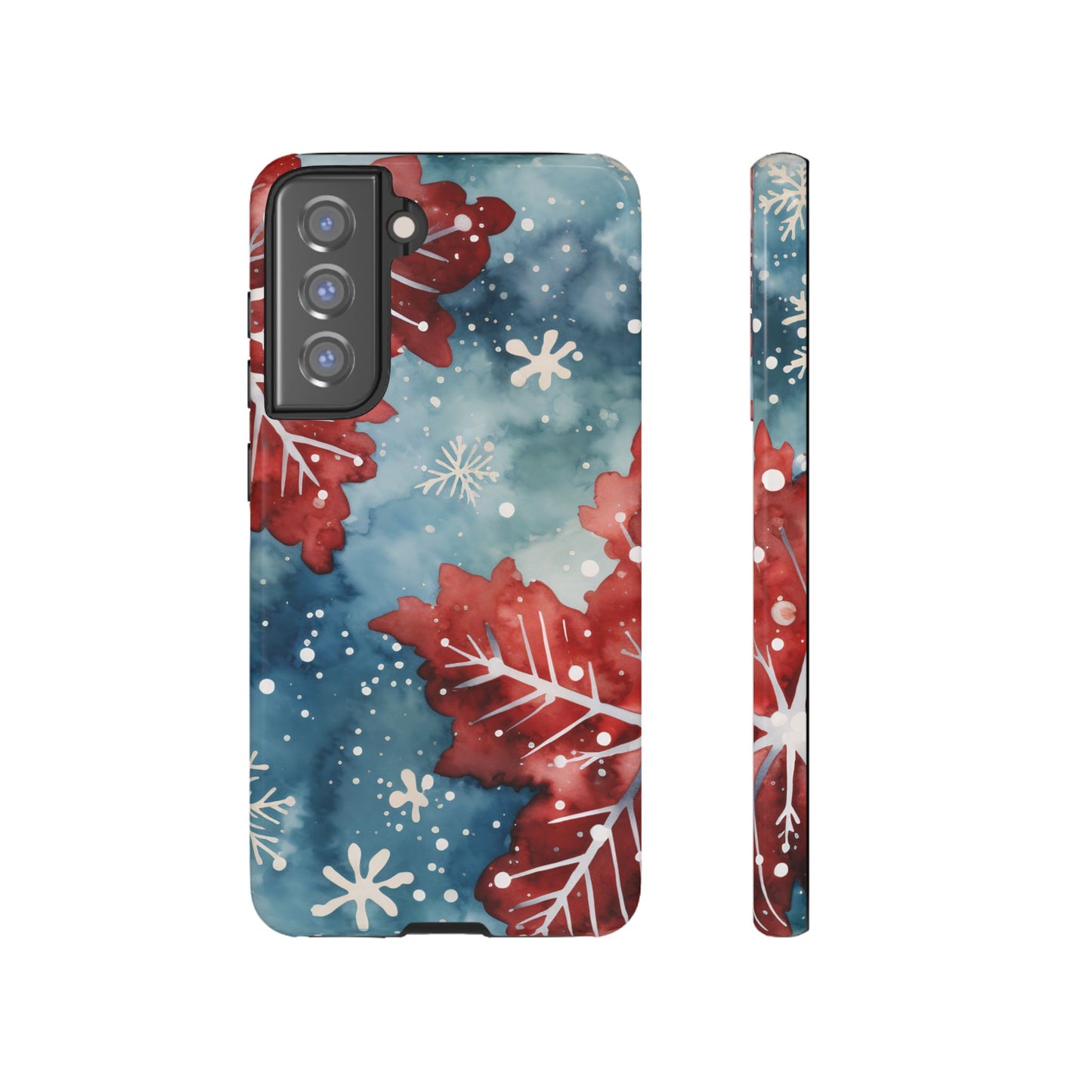 Crimson Snowflake Charm – Samsung Galaxy Case