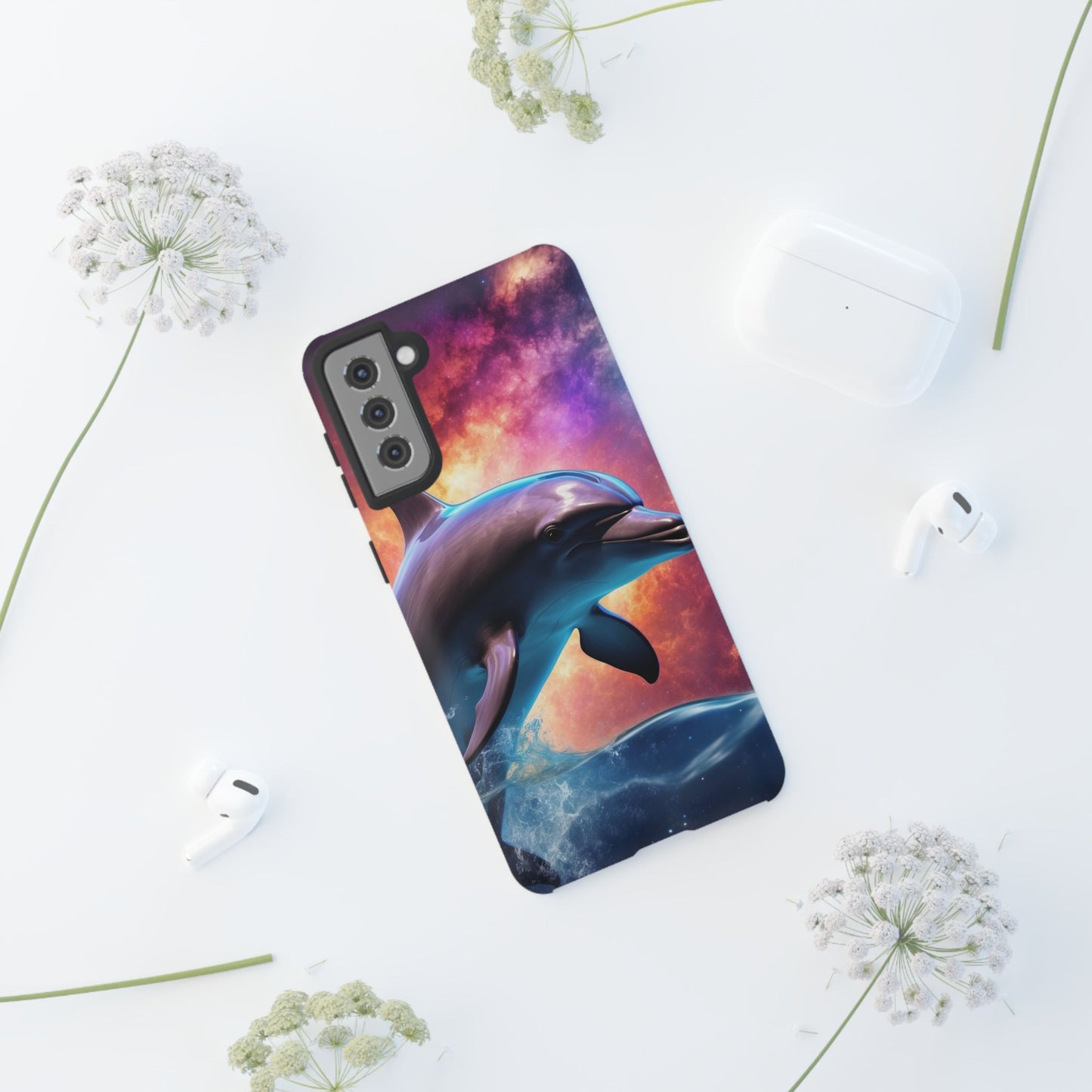 Cosmic Dolphin Galaxy Art - Samsung Galaxy Case