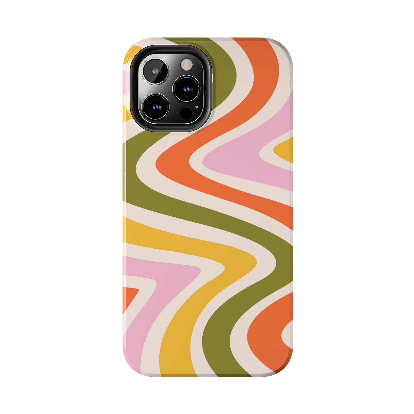 Retro Groove iPhone Case – 70s-Inspired Design with Dual-Layer Protection