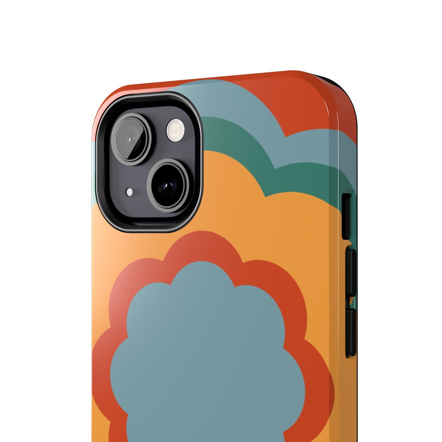 Retro Flower Power iPhone Case – Bold 70s-Inspired Design with Dual-Layer Protection