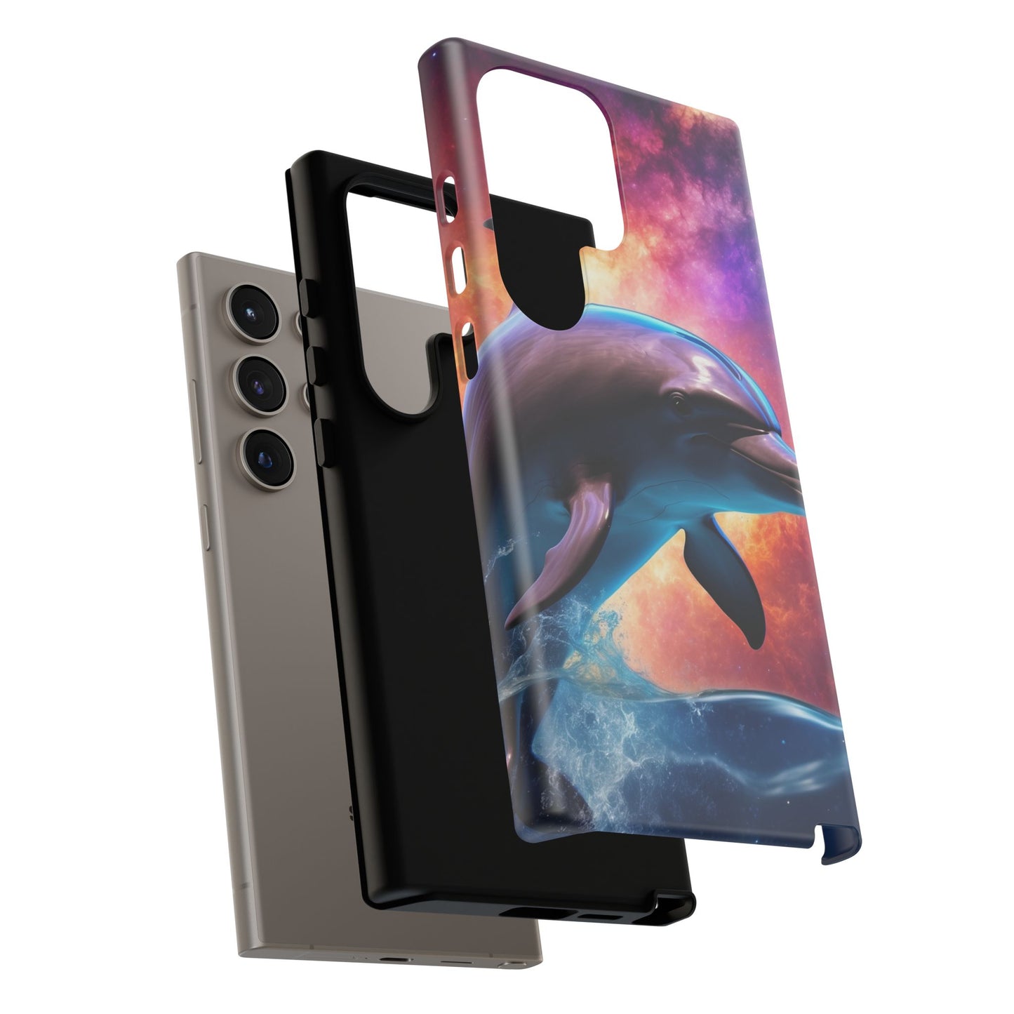 Cosmic Dolphin Galaxy Art - Samsung Galaxy Case