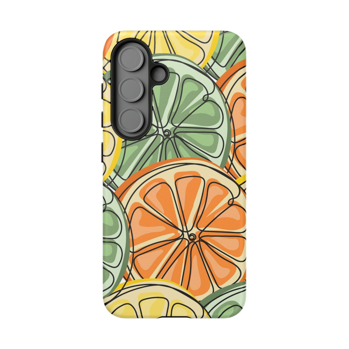 Citrus Zest Tough Samsung Galaxy Case – Bold Lime, Lemon, and Orange Design, Shockproof Protection