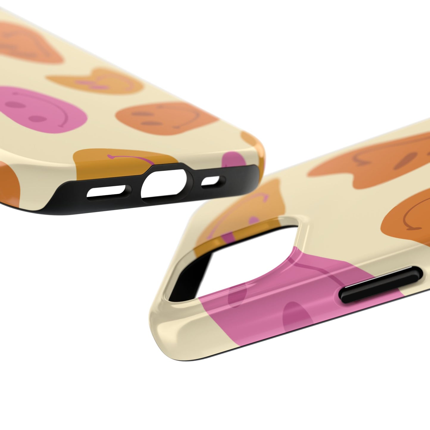 Retro Smiley Faces iPhone Case – Shockproof, Matte Finish, Dual-Layer Protection