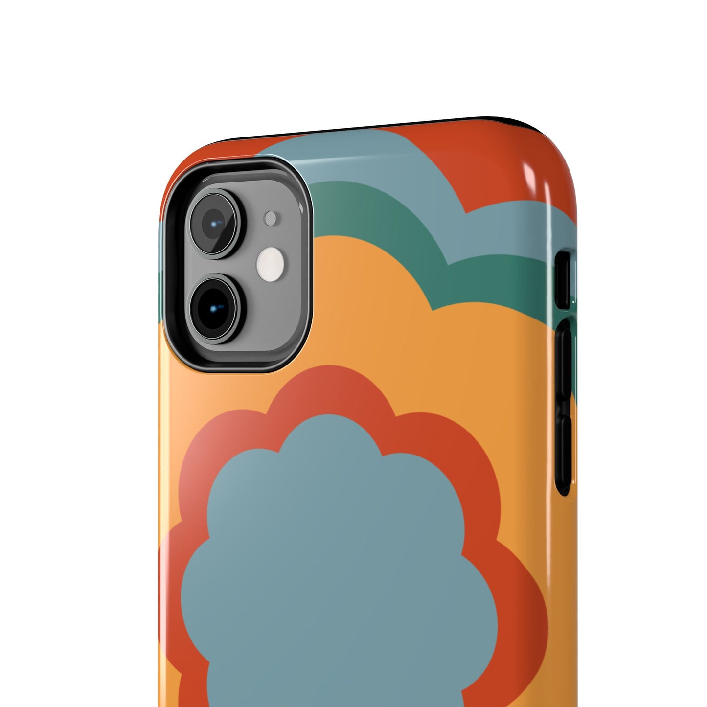 Retro Flower Power iPhone Case – Bold 70s-Inspired Design with Dual-Layer Protection