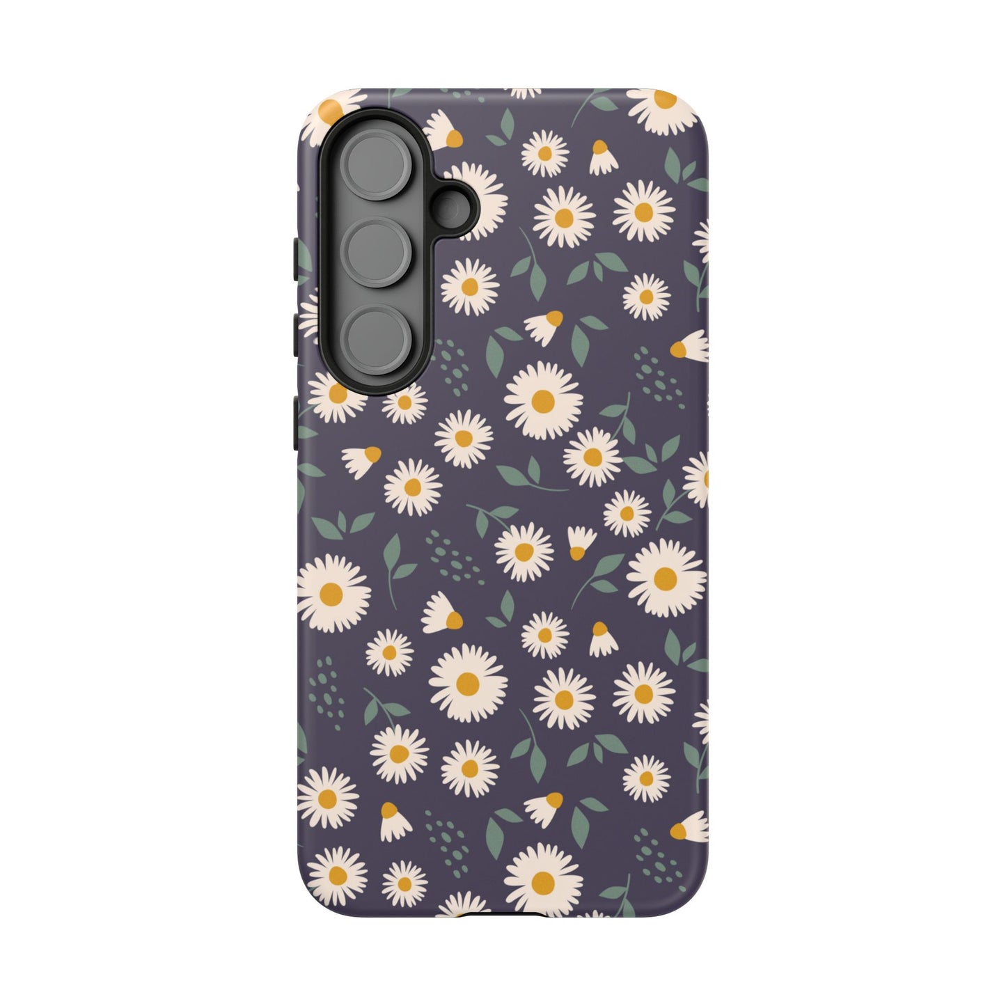 Midnight Daisy Samsung Galaxy Case – Dark Navy Floral Design, Slim and Protective