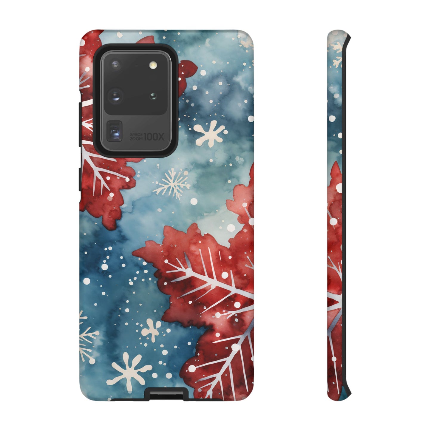 Crimson Snowflake Charm – Samsung Galaxy Case