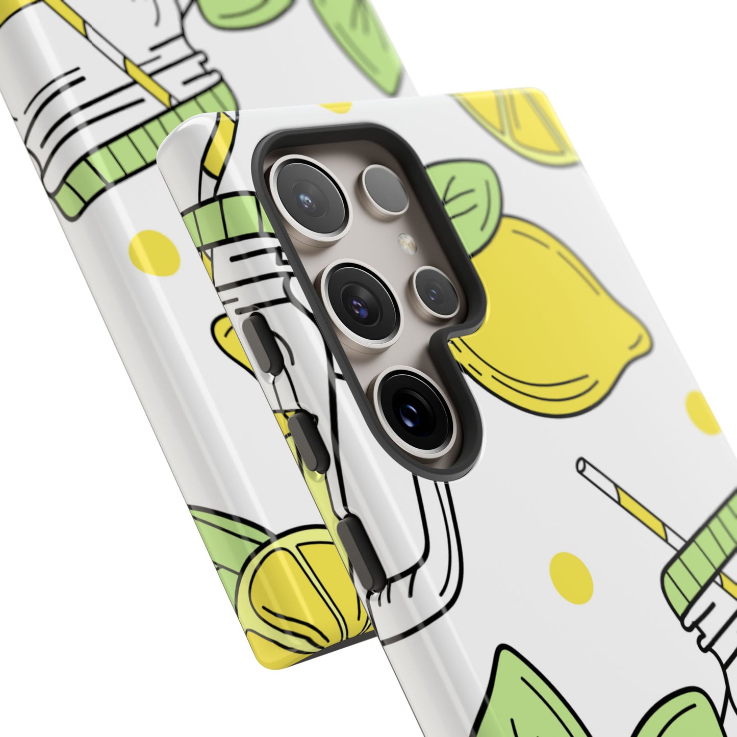 Lemonade Love Tough Samsung Galaxy Case – Fun Lemon Mason Jar Design, Dual-Layer Protection